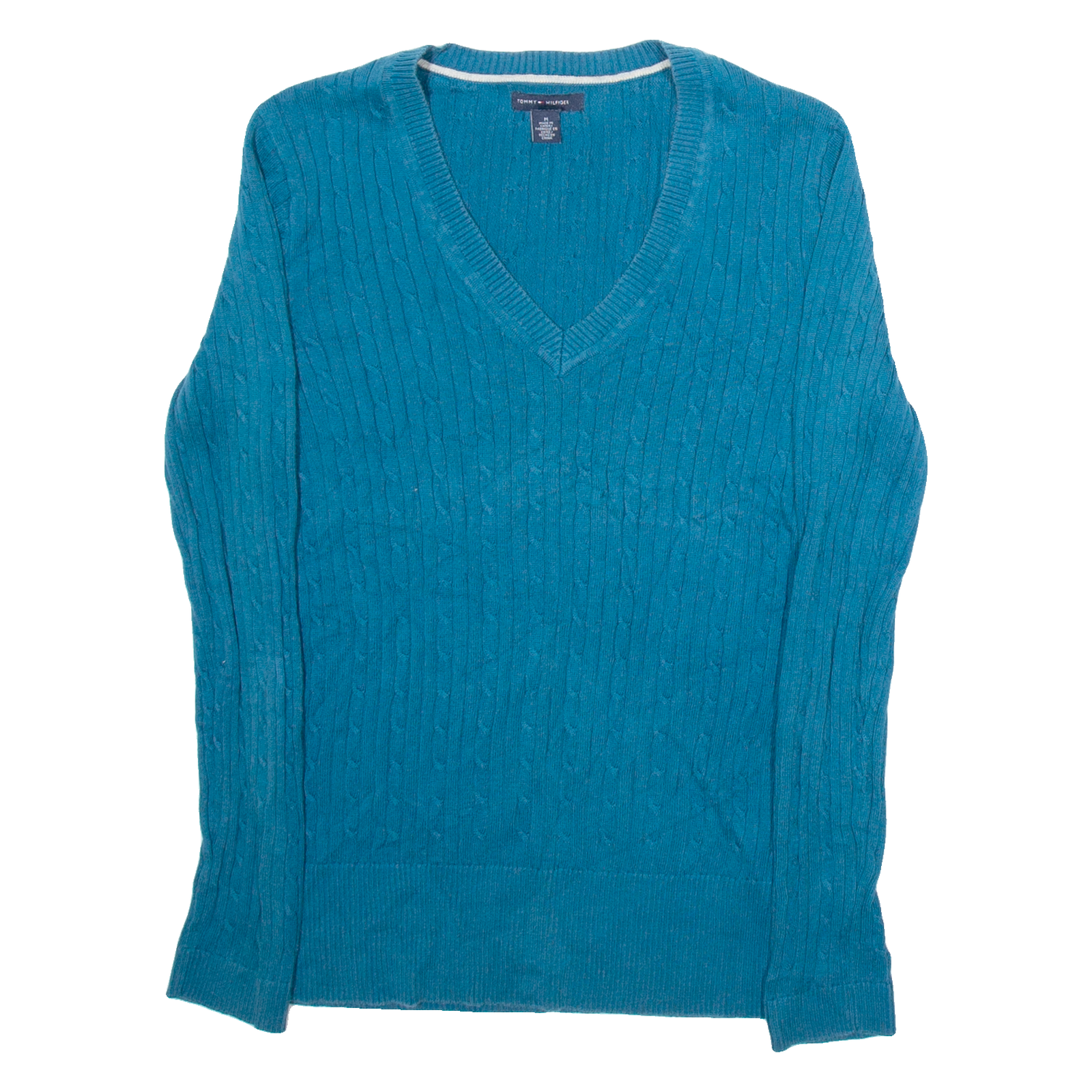 Buy TOMMY HILFIGER Womens Jumper Blue V-Neck Cable Knit M Refurbished - $35.09 TOMMY HILFIGER Womens Jumper Blue V-Neck Cable Knit M Refurbished - N/A refurbished available on Cerqular