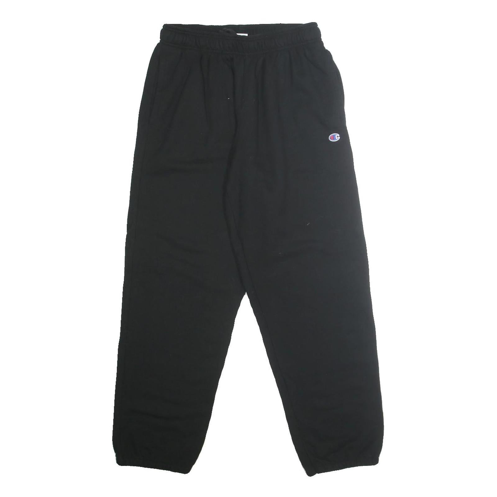 CHAMPION Mens Joggers Black L W28 L30 Slim Tapered Cotton Blend Casual Refurbished - N/A refurbished available on Cerqular