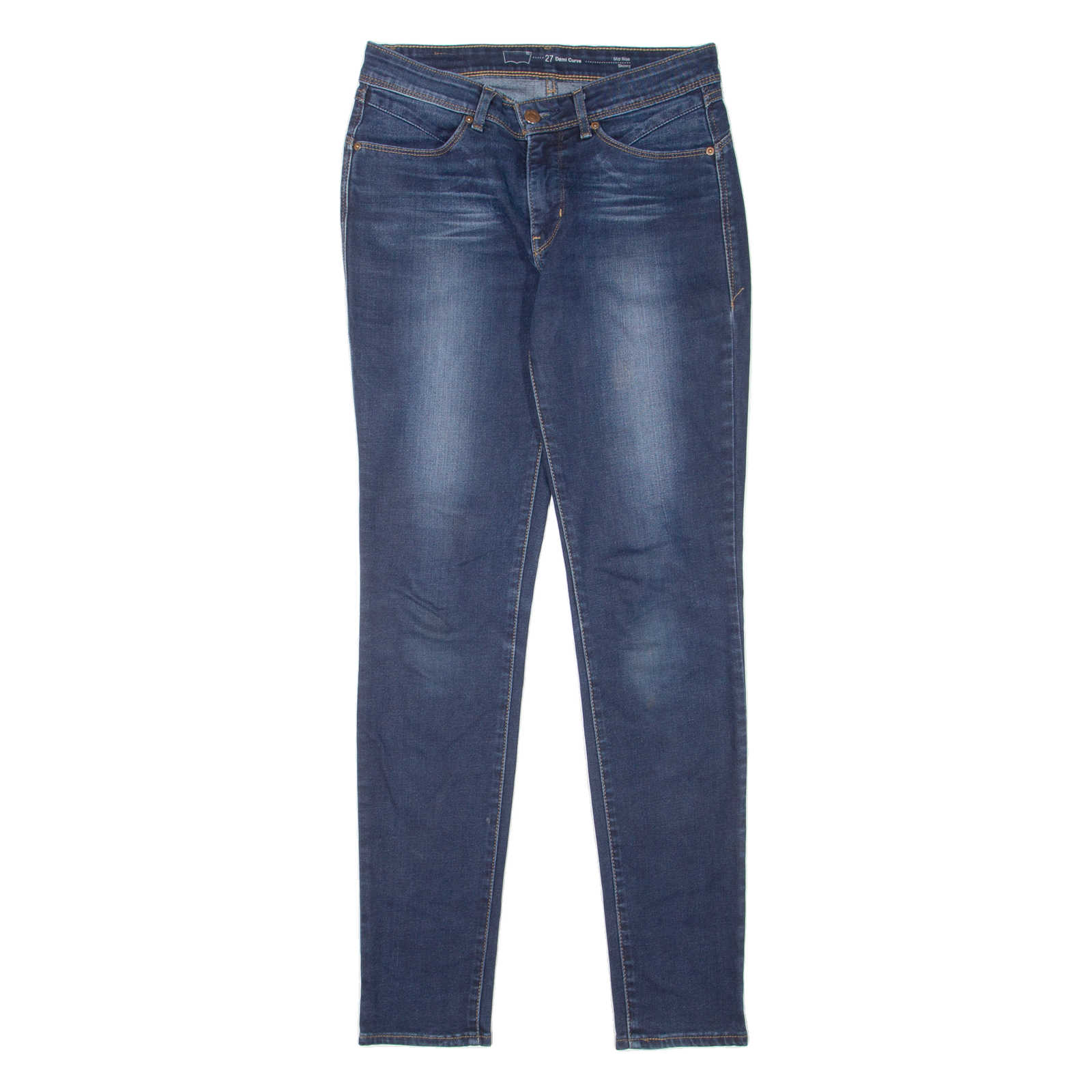 LEVI'S Mid Rise Womens Jeans Blue Slim Skinny Stone Wash W27 L32 Refurbished - N/A refurbished available on Cerqular