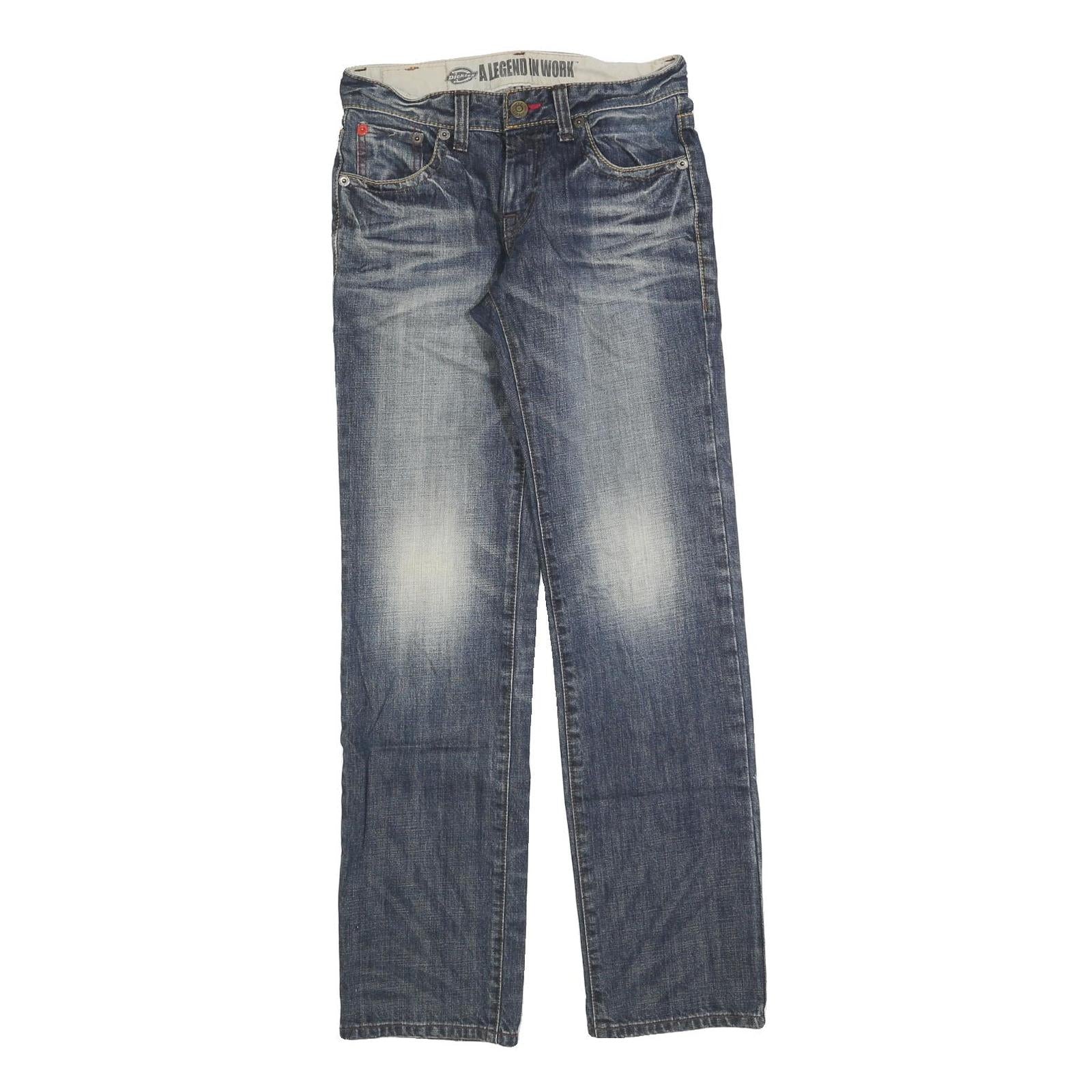 DICKIES Mens Jeans Blue Regular Straight Denim Medium W28 L32 Workwear Zip Refurbished - N/A refurbished available on Cerqular