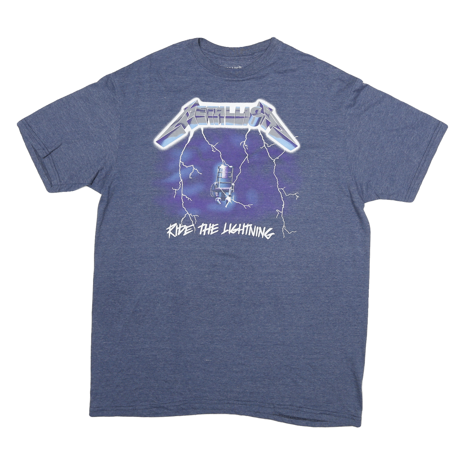 Buy METALLICA Mens Blue Ride The Lightning Graphic T-Shirt 2XL Short Sleeve Crew Refurbished - $31.19 METALLICA Mens Blue Ride The Lightning Graphic T-Shirt 2XL Short Sleeve Crew Refurbished - N/A refurbished available on Cerqular