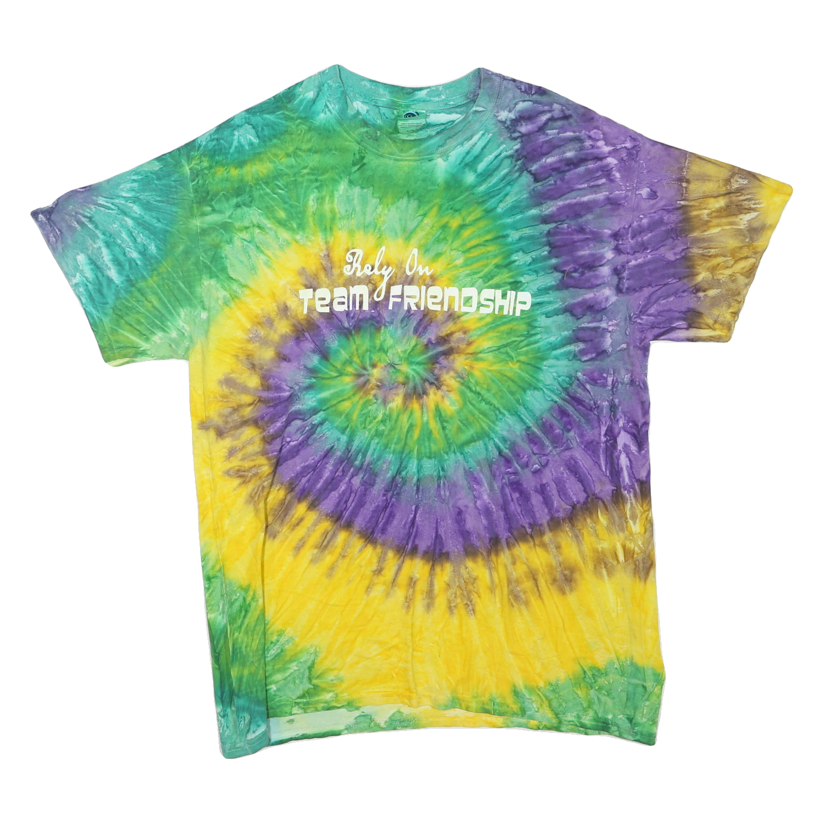 COLORTONE Mens Green & Purple Tie Dye T-Shirt L Short Sleeve Crew Neck Team Refurbished - N/A refurbished available on Cerqular