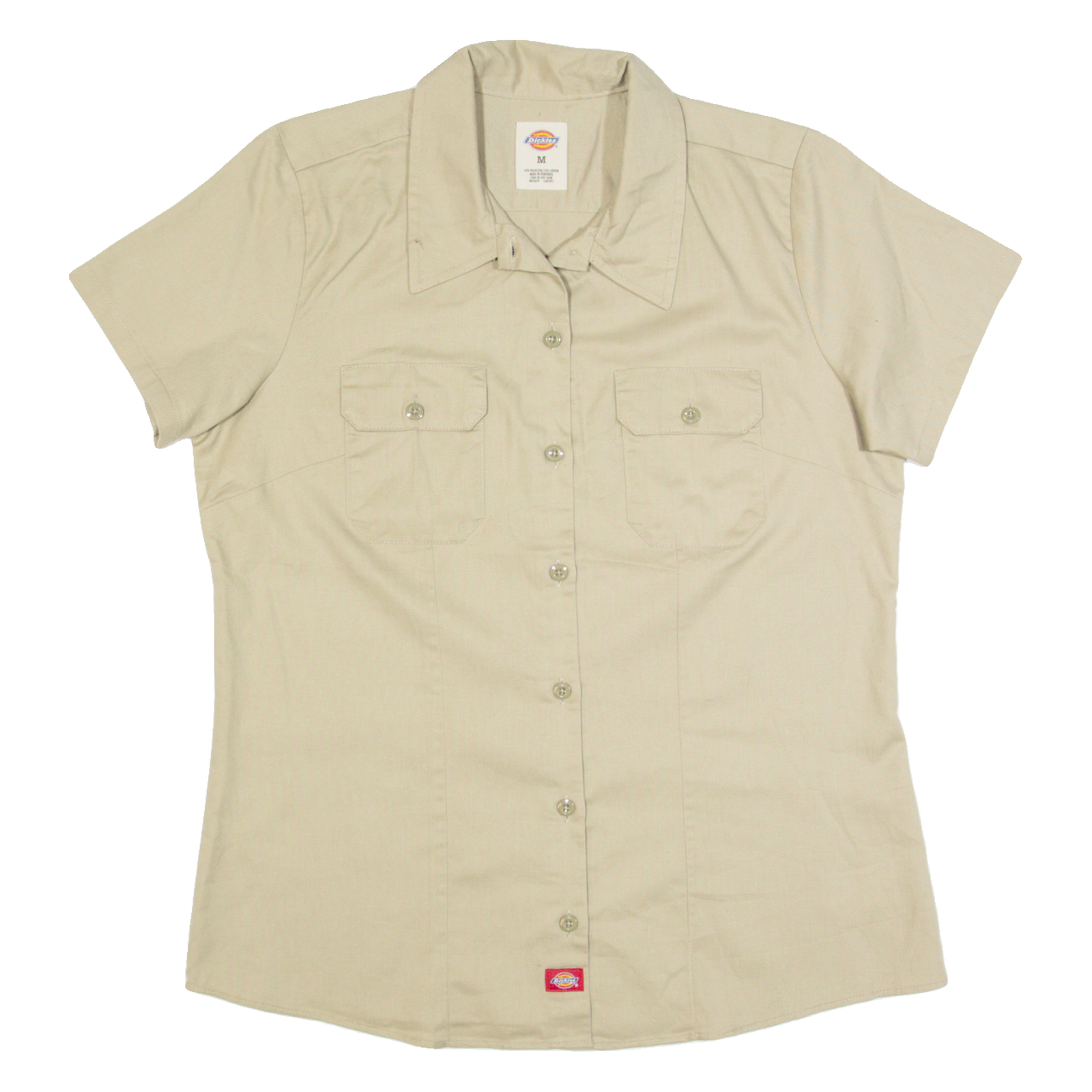 DICKIES Womens Worker Shirt Beige M Refurbished - N/A refurbished available on Cerqular