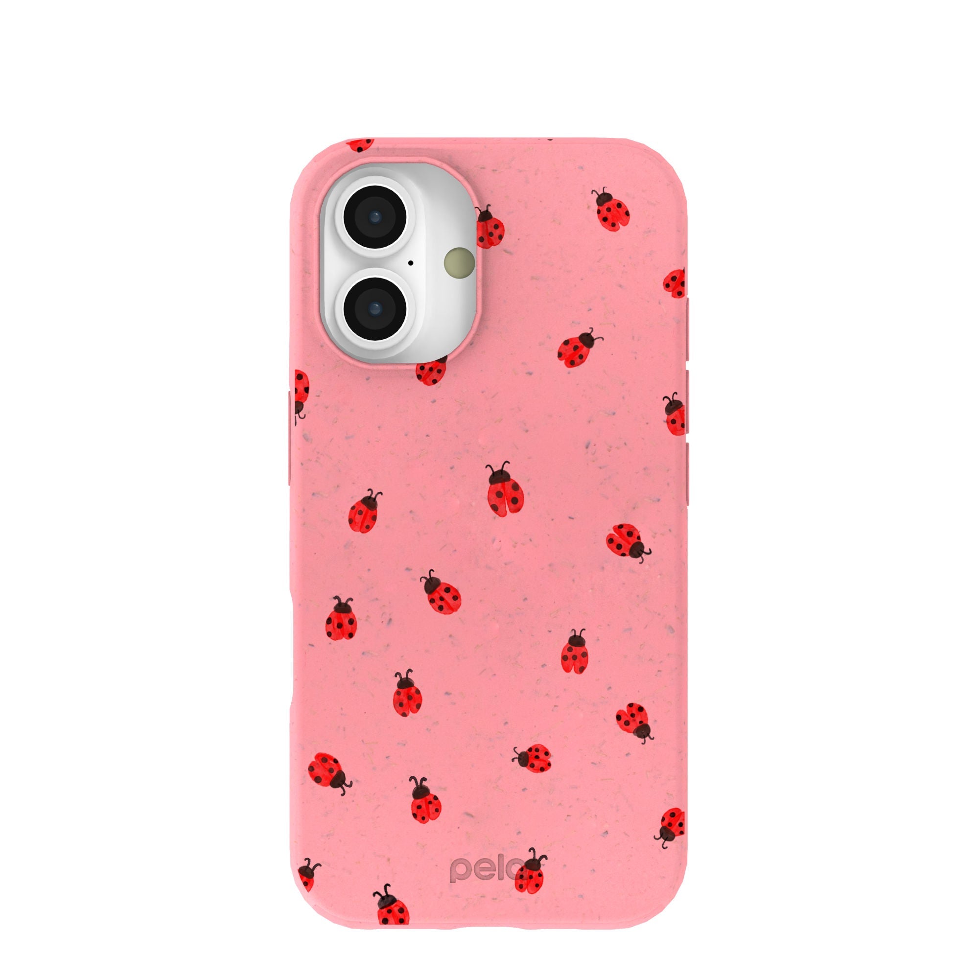 Bubblegum Pink Rosy Ladybug iPhone 16 Case Refurbished - Pela Case refurbished available on Cerqular