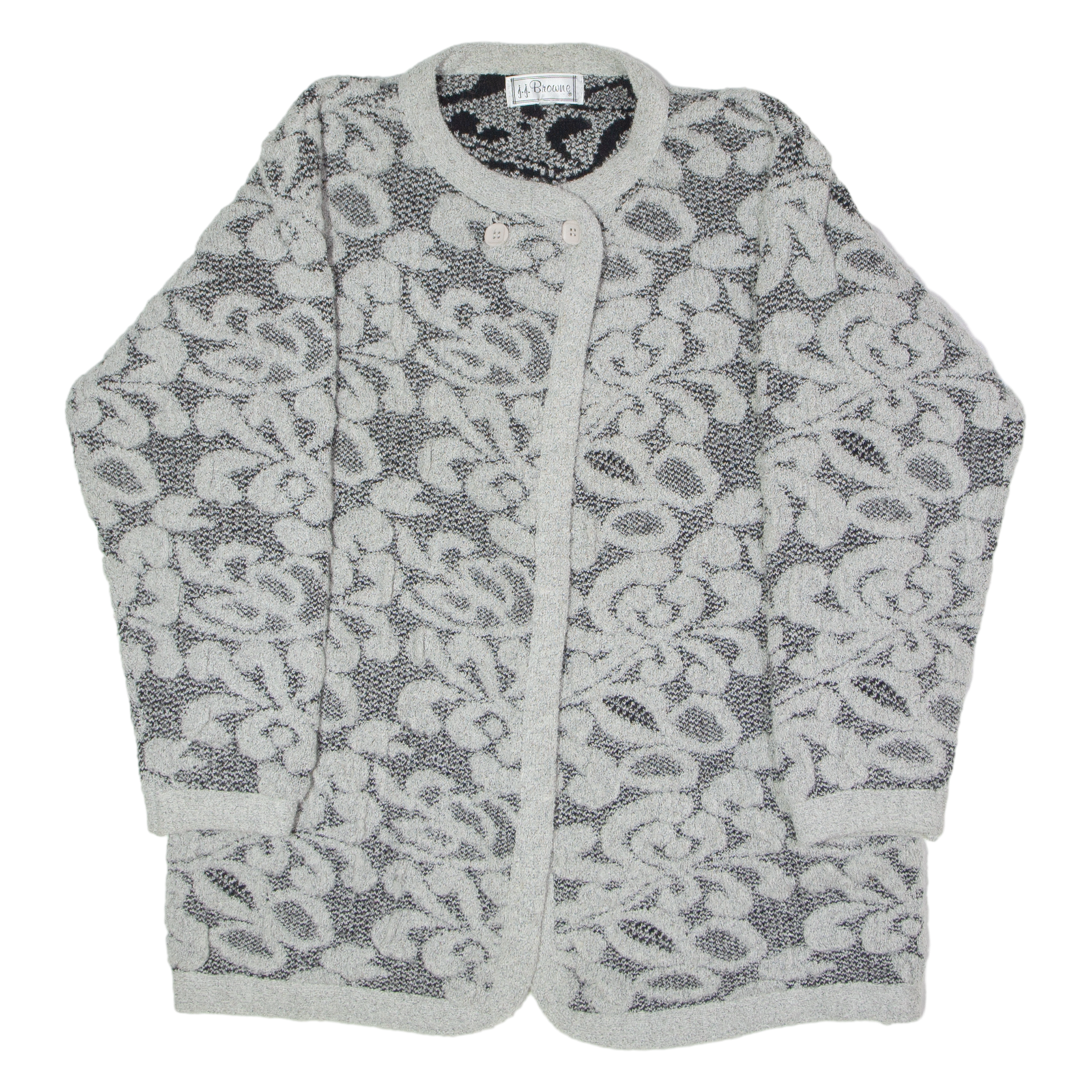 Buy J.J. BROWNE Womens Jacket Grey Knit Wool 80s Floral UK 12 Refurbished - $36.39 J.J. BROWNE Womens Jacket Grey Knit Wool 80s Floral UK 12 Refurbished - N/A refurbished available on Cerqular