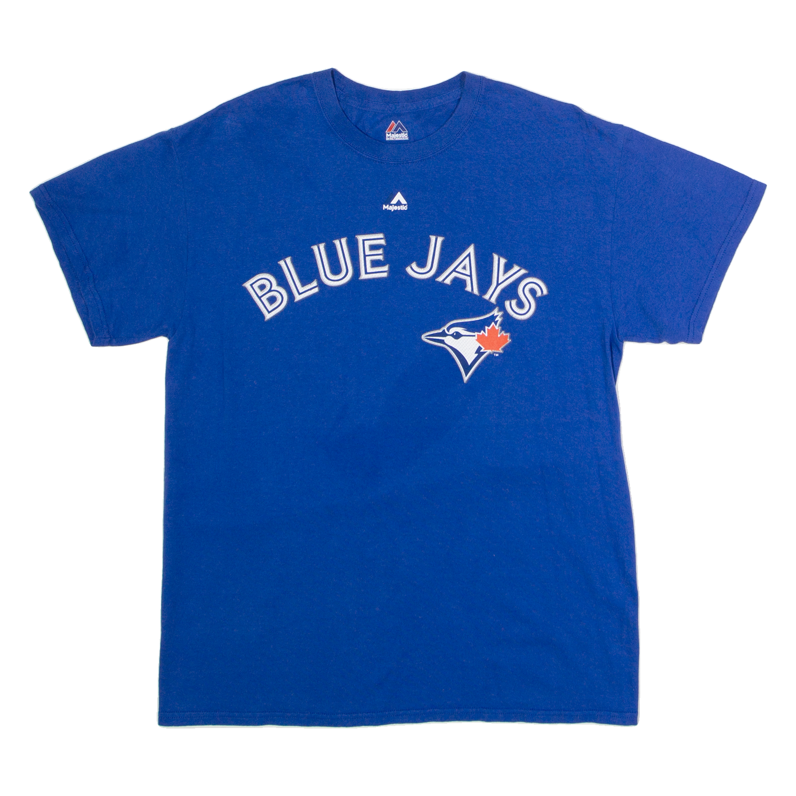 MAJESTIC Toronto Blue Jays #10 Encarnacion Mens T-Shirt Blue USA Crew Neck M Refurbished - N/A refurbished available on Cerqular