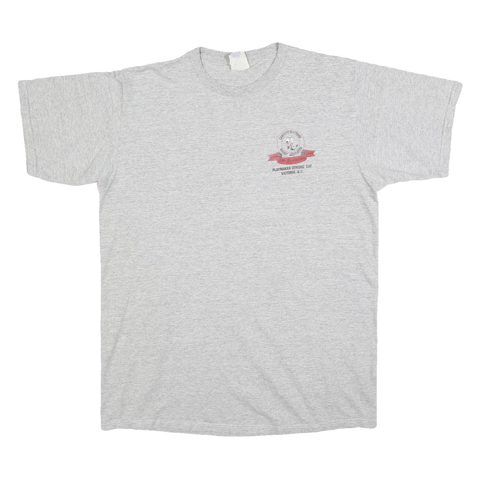 NUTMEG Mens Grey Playmaker Seniors Cup Graphic T-Shirt 2XL Short Sleeve Crew Refurbished - N/A refurbished available on Cerqular