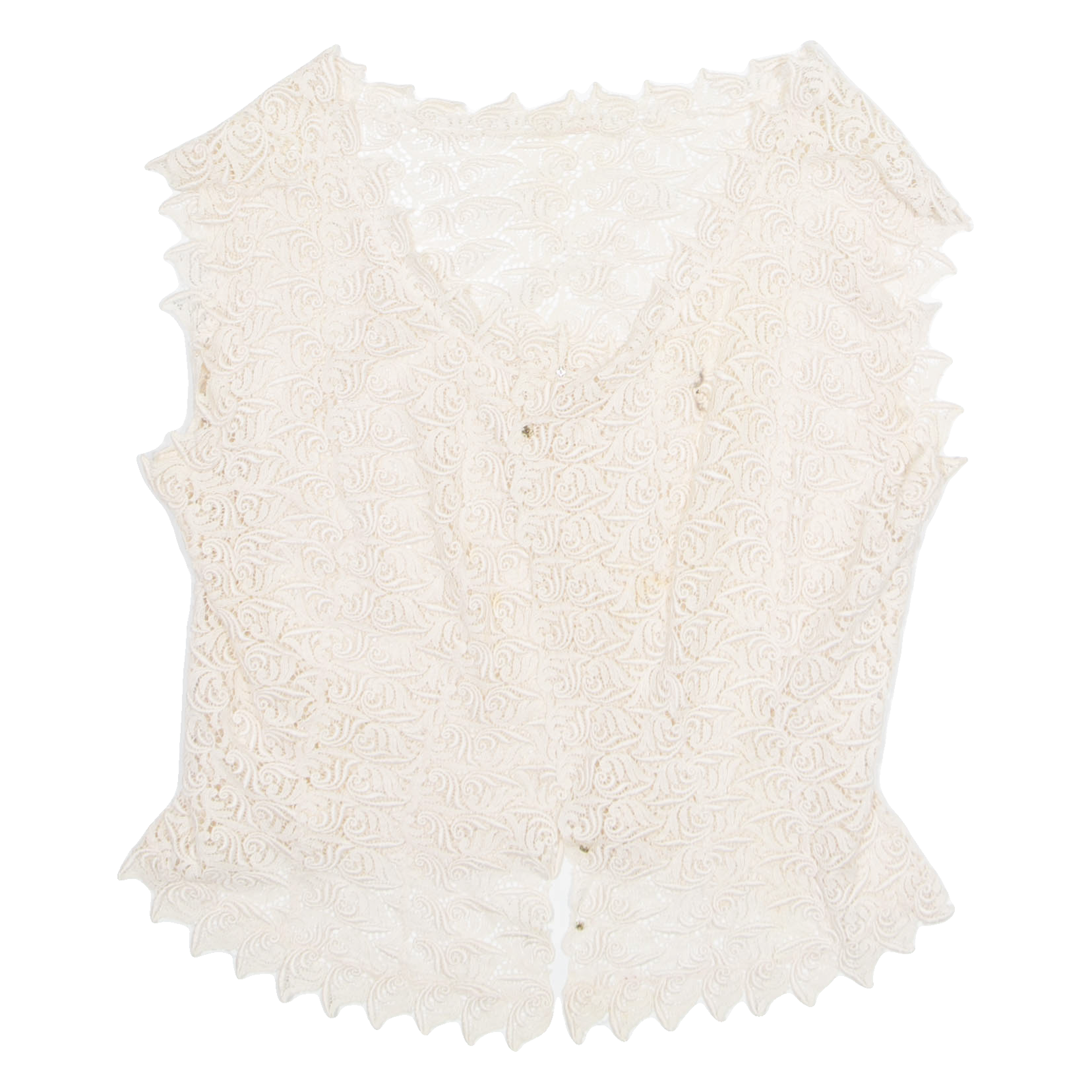 Womens Kimono Blouse Cream V-Neck Sleeveless S Refurbished - N/A refurbished available on Cerqular