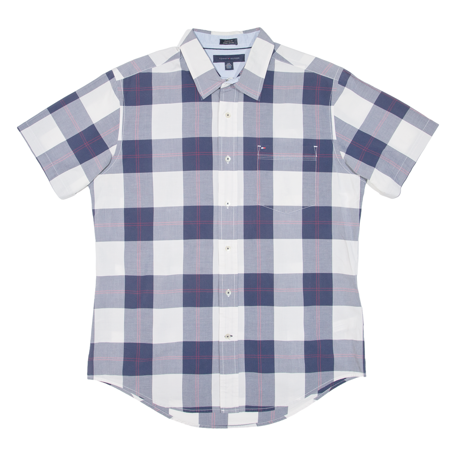 TOMMY HILFIGER Custom Fit Mens Shirt Blue Check L Refurbished - N/A refurbished available on Cerqular