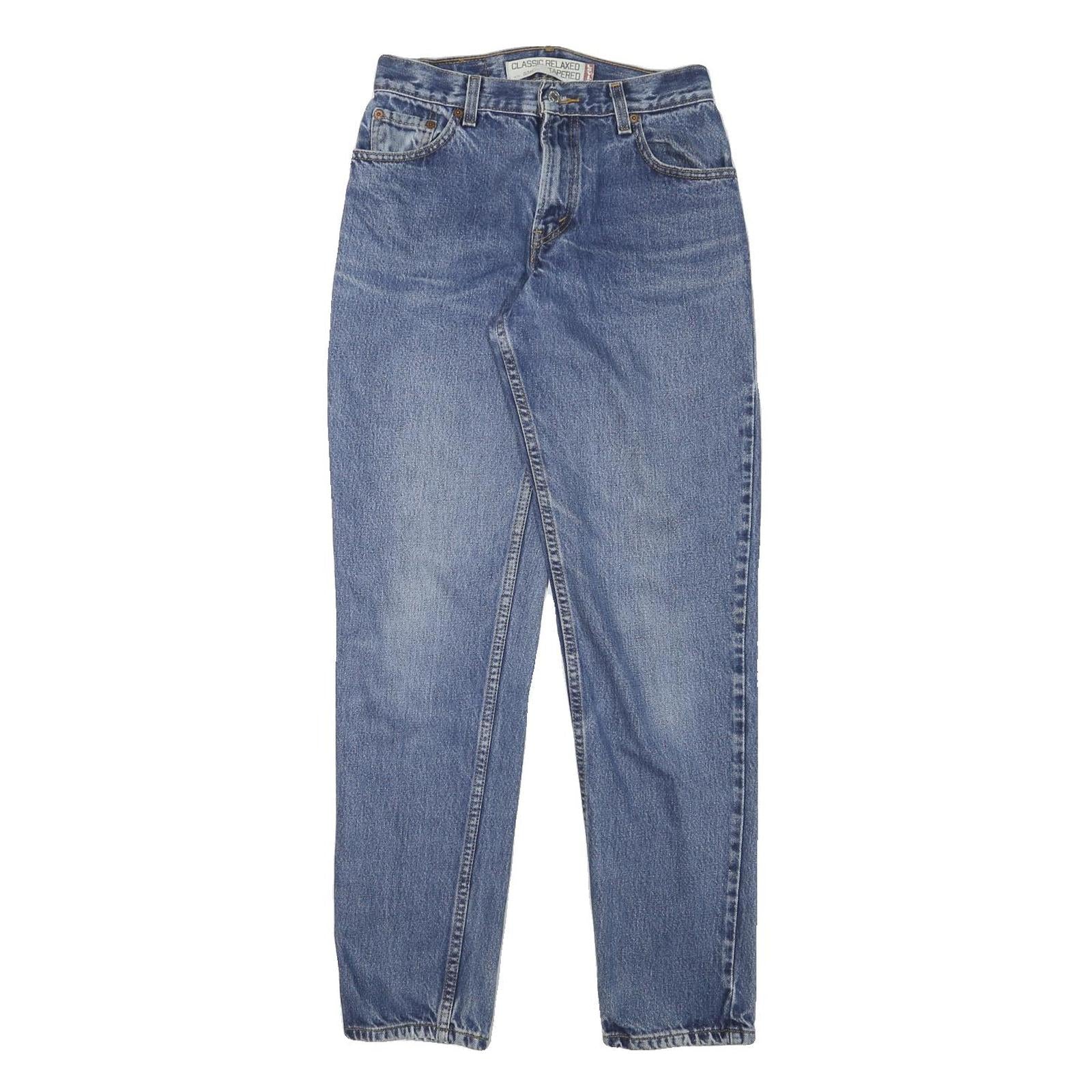 LEVI'S Womens Relaxed Tapered Denim Medium Blue W28 L32 Classic Cotton Zip Jeans Refurbished - N/A refurbished available on Cerqular