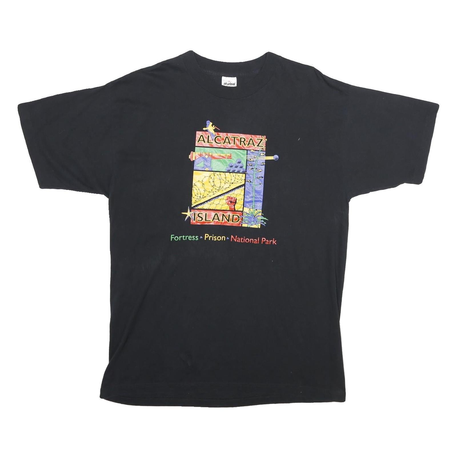 Buy MURINA Mens Black Alcatraz Island Graphic T-Shirt XL Short Sleeve Crew Neck Refurbished - $38.99 MURINA Mens Black Alcatraz Island Graphic T-Shirt XL Short Sleeve Crew Neck Refurbished - N/A refurbished available on Cerqular