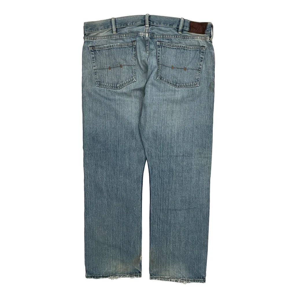 Levis Jeans - 40W 30L Light Wash Cotton Refurbished - Thrifted (note: this is a term often used to describe second- refurbished available on Cerqular