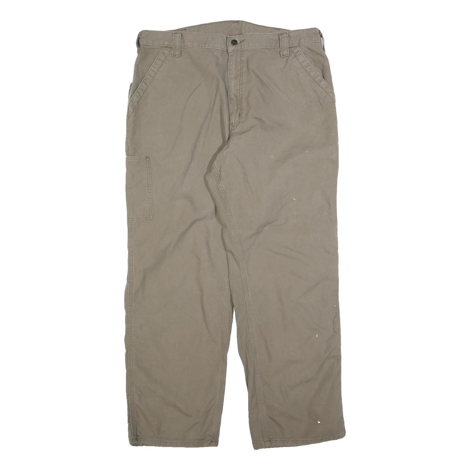CARHARTT Mens Cotton Blend Relaxed Beige Workwear Trousers W40 L32 Refurbished - N/A refurbished available on Cerqular