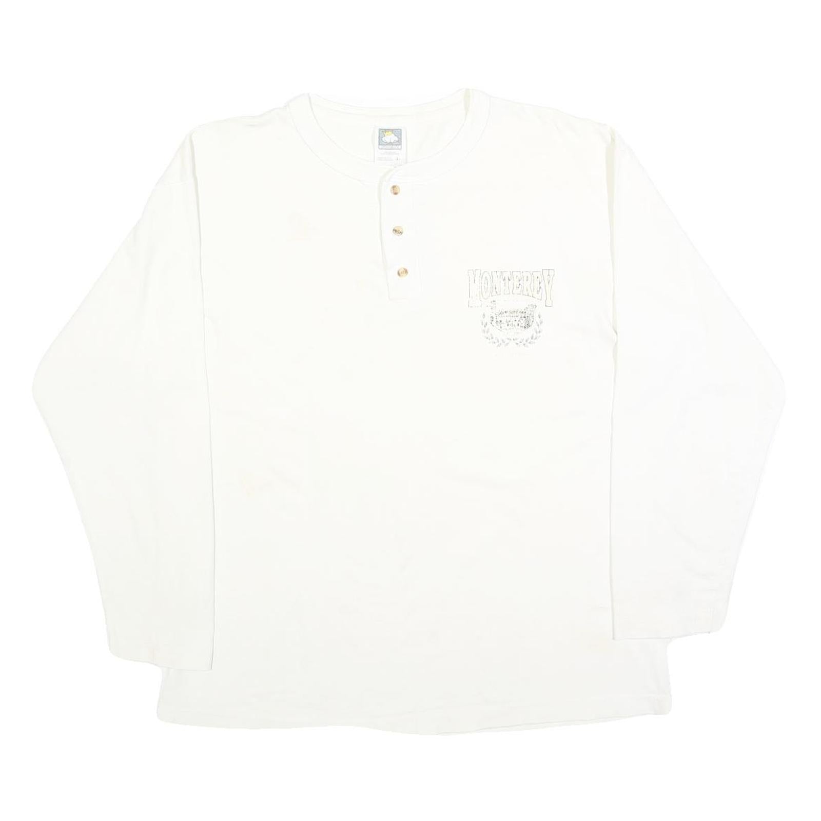 Buy COTTON DELUXE Mens White Henley Long Sleeve T-Shirt XL Monterey Print Casual Refurbished - $19.49 COTTON DELUXE Mens White Henley Long Sleeve T-Shirt XL Monterey Print Casual Refurbished - N/A refurbished available on Cerqular