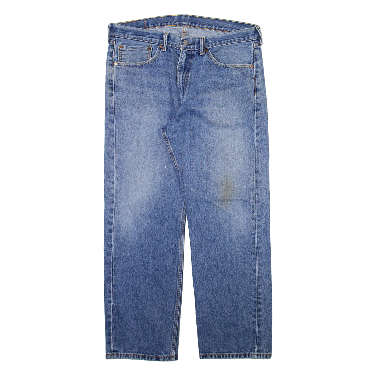 LEVI'S Mens Jeans Blue Regular Straight Stone Wash W34 L28 Refurbished - N/A refurbished available on Cerqular