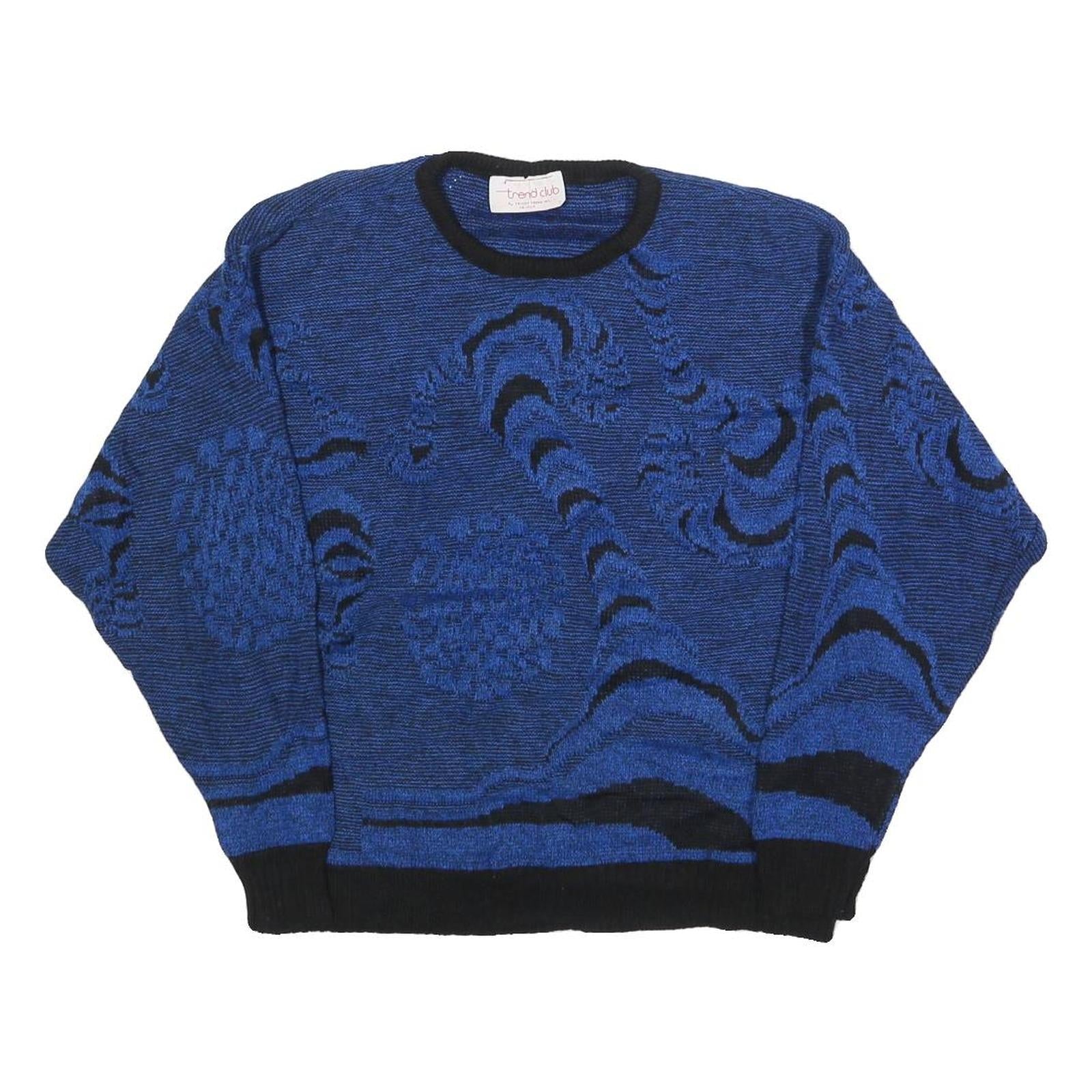 Buy TREND CLUB Womens Blue Black Patterned Jumper Round Neck Basic Knit M Casual Refurbished - $27.29 TREND CLUB Womens Blue Black Patterned Jumper Round Neck Basic Knit M Casual Refurbished - N/A refurbished available on Cerqular