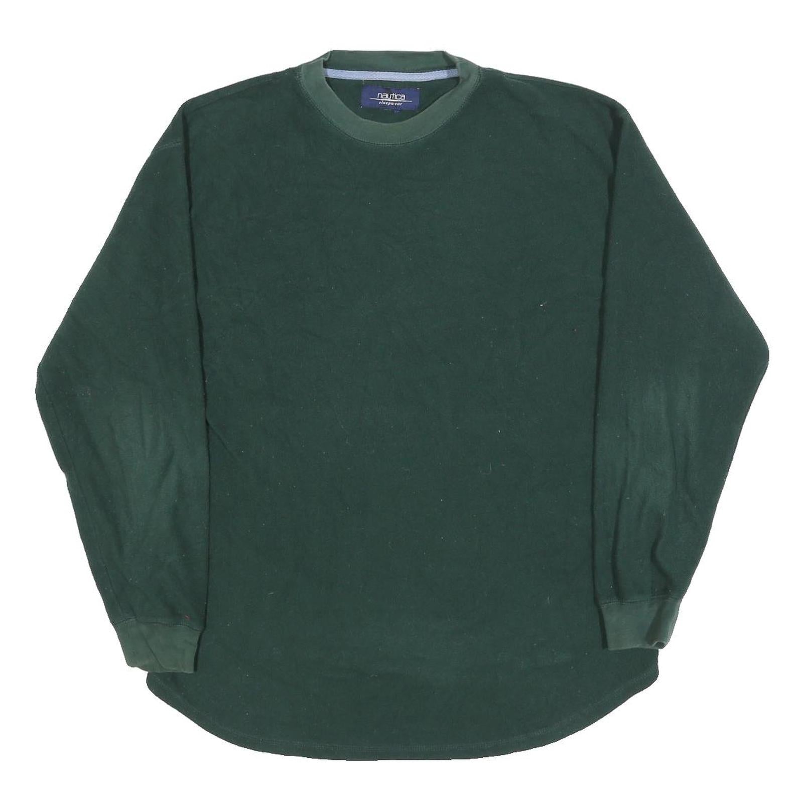 NAUTICA Mens Green Plain Polyester Crew Neck Basic Knit Jumper M Casual Refurbished - N/A refurbished available on Cerqular