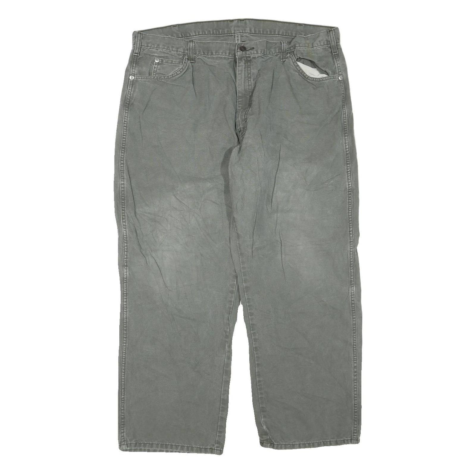 DICKIES Mens Grey Regular Fit Straight Cotton Blend Jeans W40 L28 Workwear Refurbished - N/A refurbished available on Cerqular