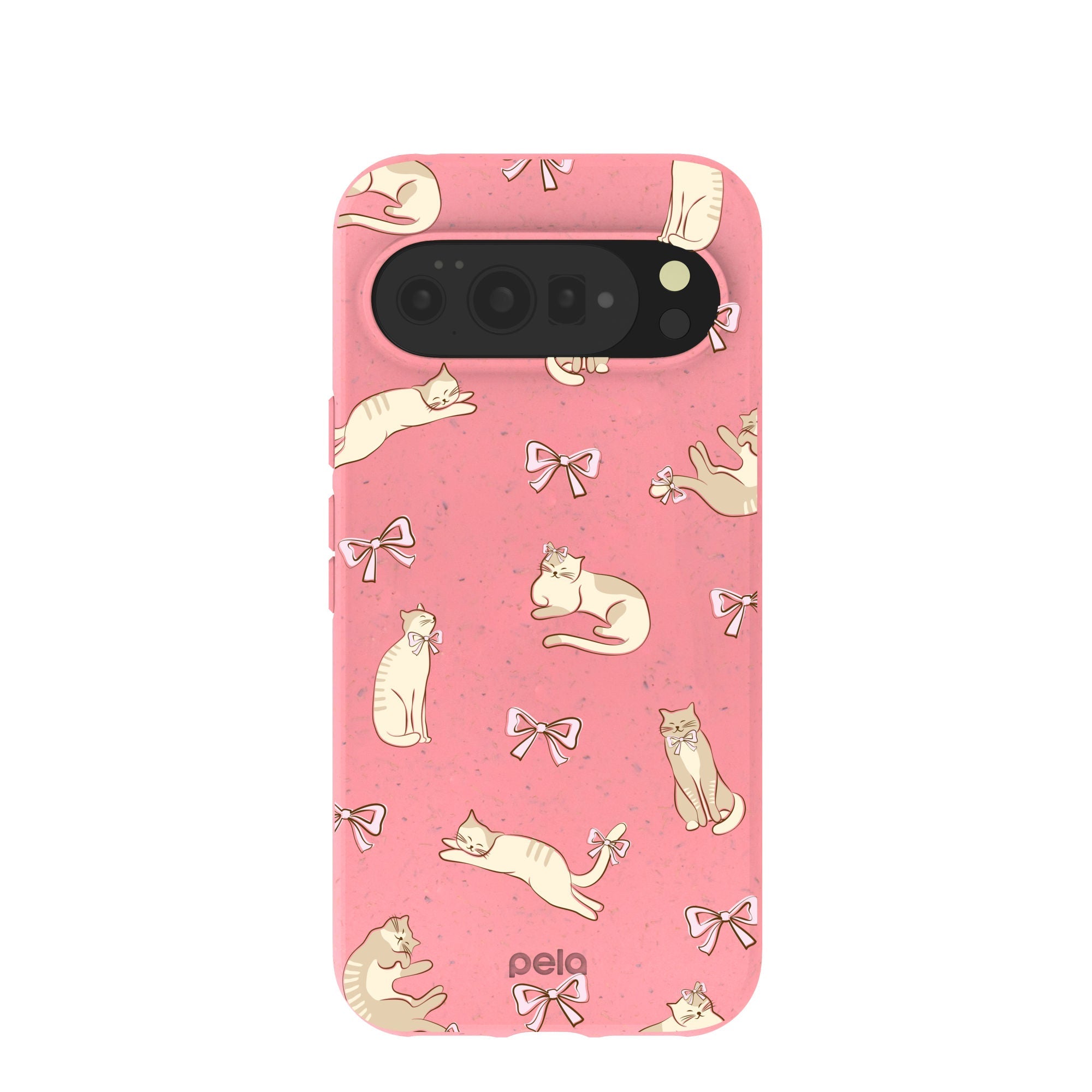 Bubblegum Pink Purrfection Google Pixel 10 Pro XL Case Refurbished - Pela Case refurbished available on Cerqular