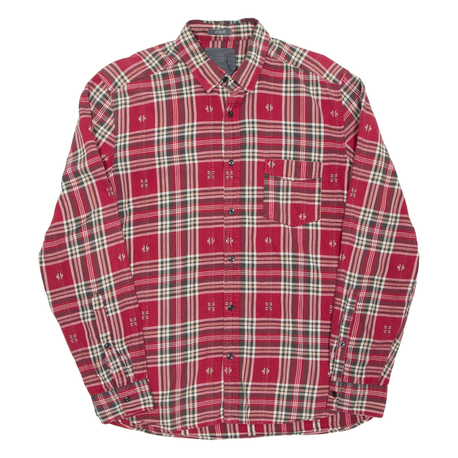 H&M Mens Shirt Red Check Long Sleeve M Refurbished - N/A refurbished available on Cerqular