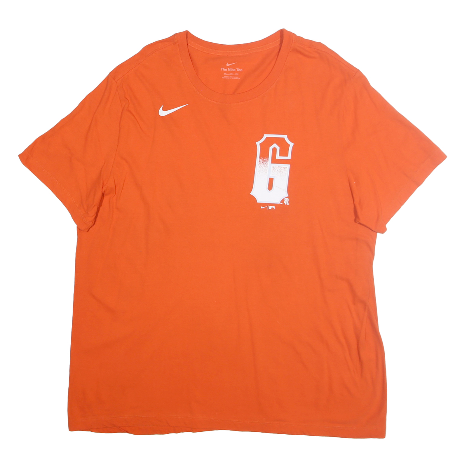 NIKE Womens Orange Graphic T-Shirt 2XL Short Sleeve Crew Neck Sports Casual Refurbished - N/A refurbished available on Cerqular