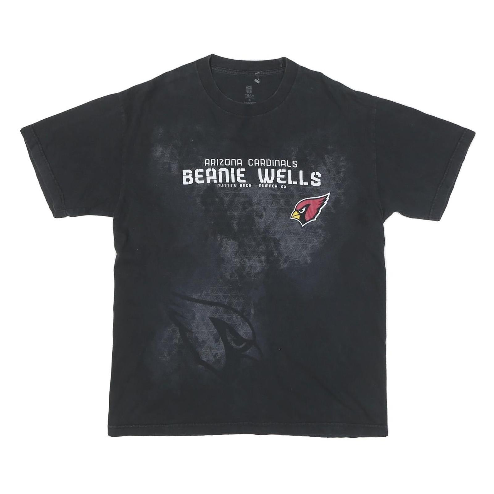 Buy NFL Mens Black Arizona Cardinals Beanie Wells Graphic T-Shirt L Short Sleeve Refurbished - $22.09 NFL Mens Black Arizona Cardinals Beanie Wells Graphic T-Shirt L Short Sleeve Refurbished - N/A refurbished available on Cerqular