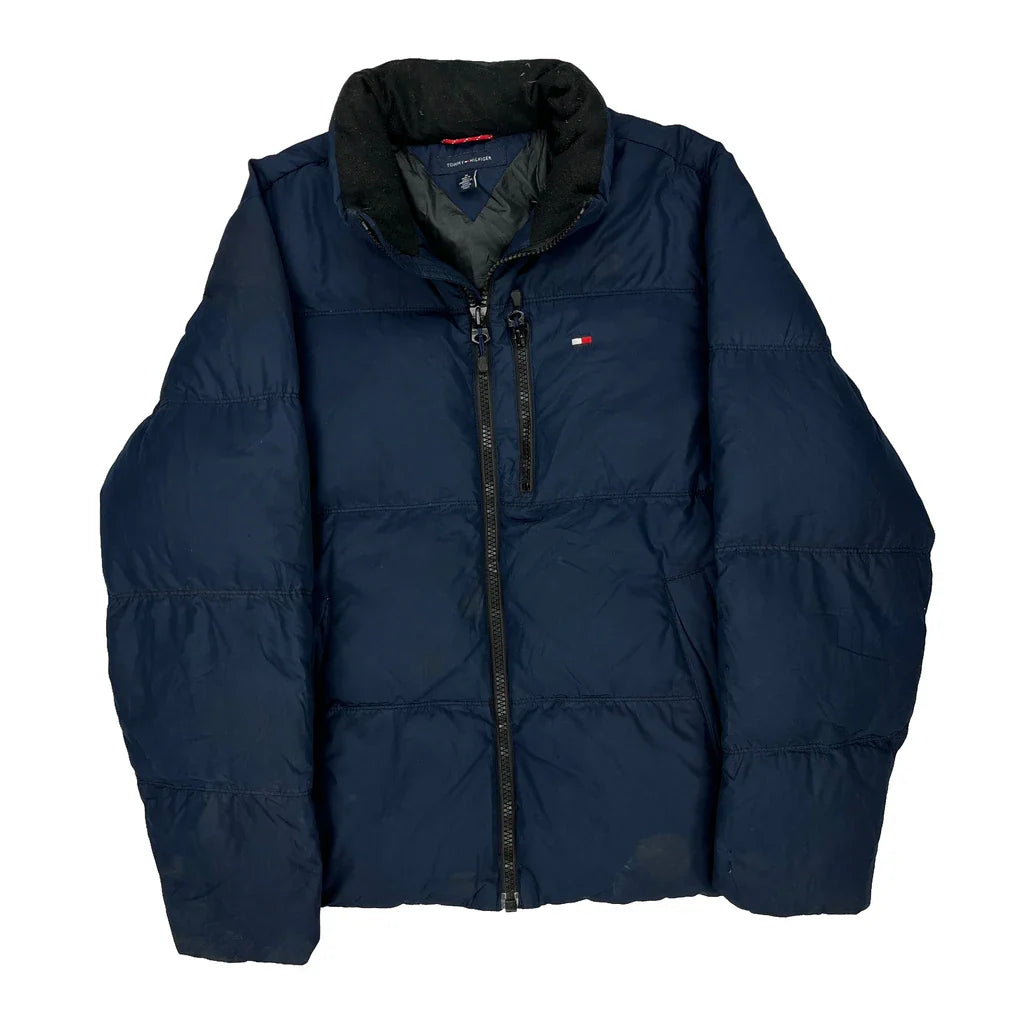 Tommy Hilfiger Puffer - Medium Navy Polyester Refurbished - Thrifted (note: this is a term often used to describe second- refurbished available on Cerqular