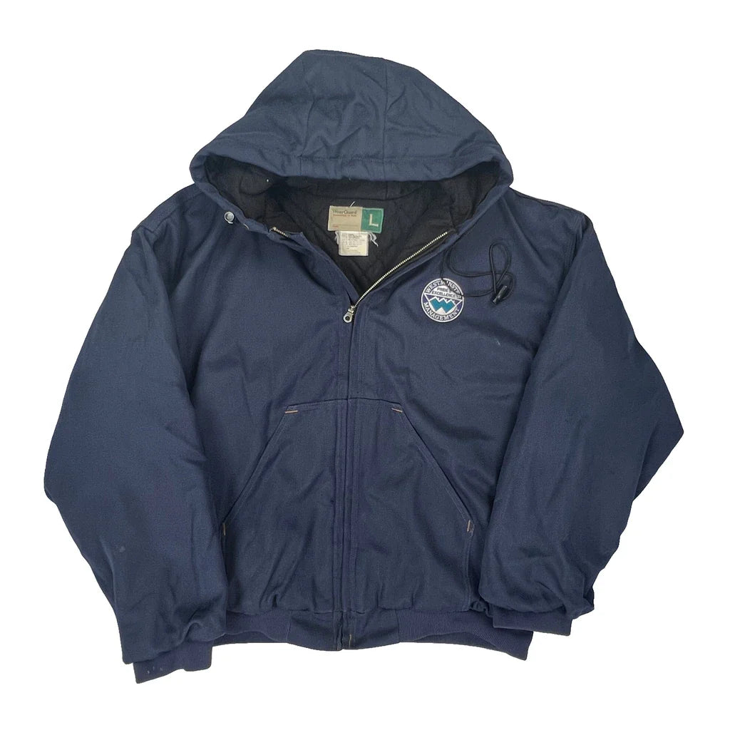 Wearguard Jacket - Large Navy Polyester Refurbished - Thrifted (note: this is a term often used to describe second- refurbished available on Cerqular