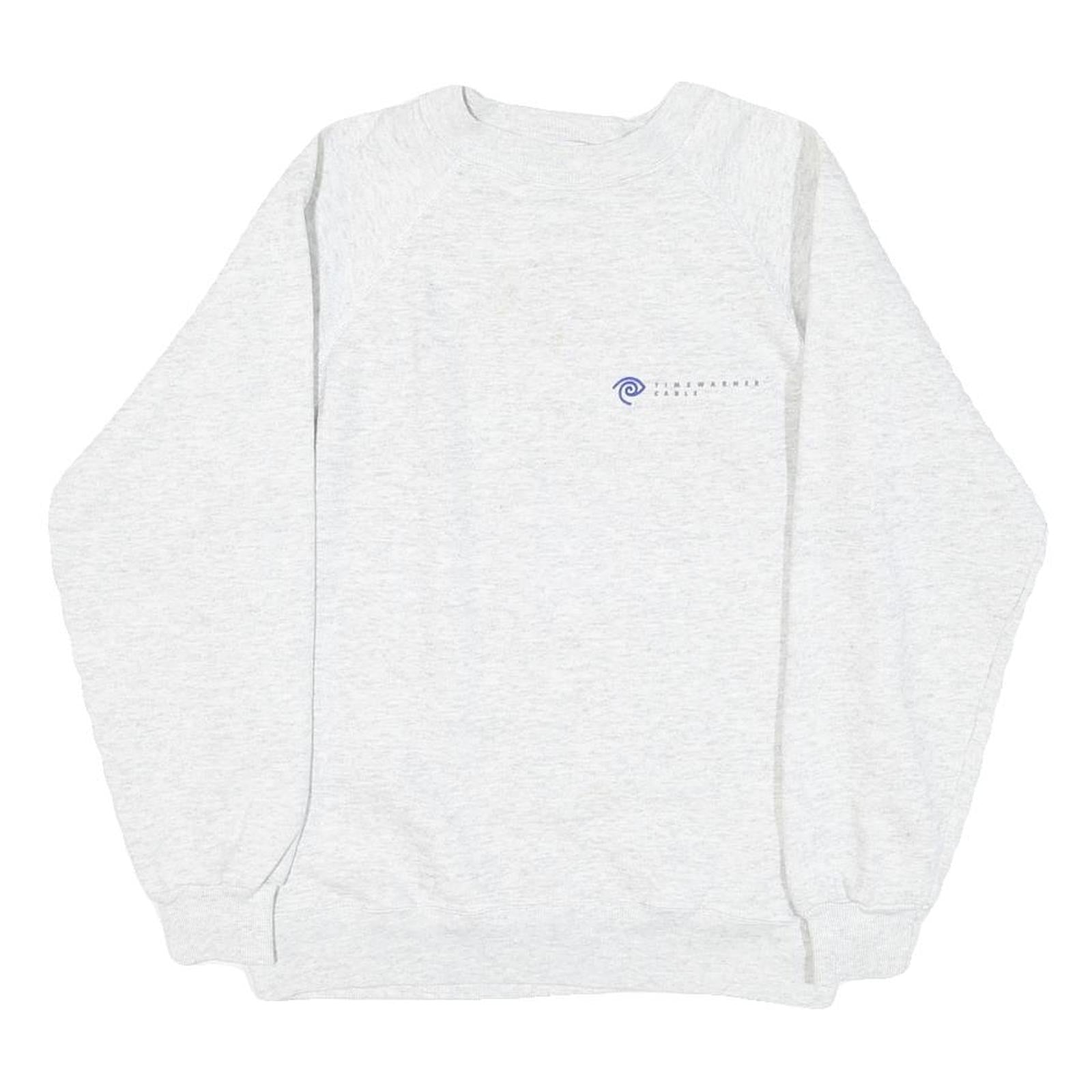 HANES Mens White Sweatshirt Crew Neck S Cotton Blend Casual Comfort Refurbished - N/A refurbished available on Cerqular