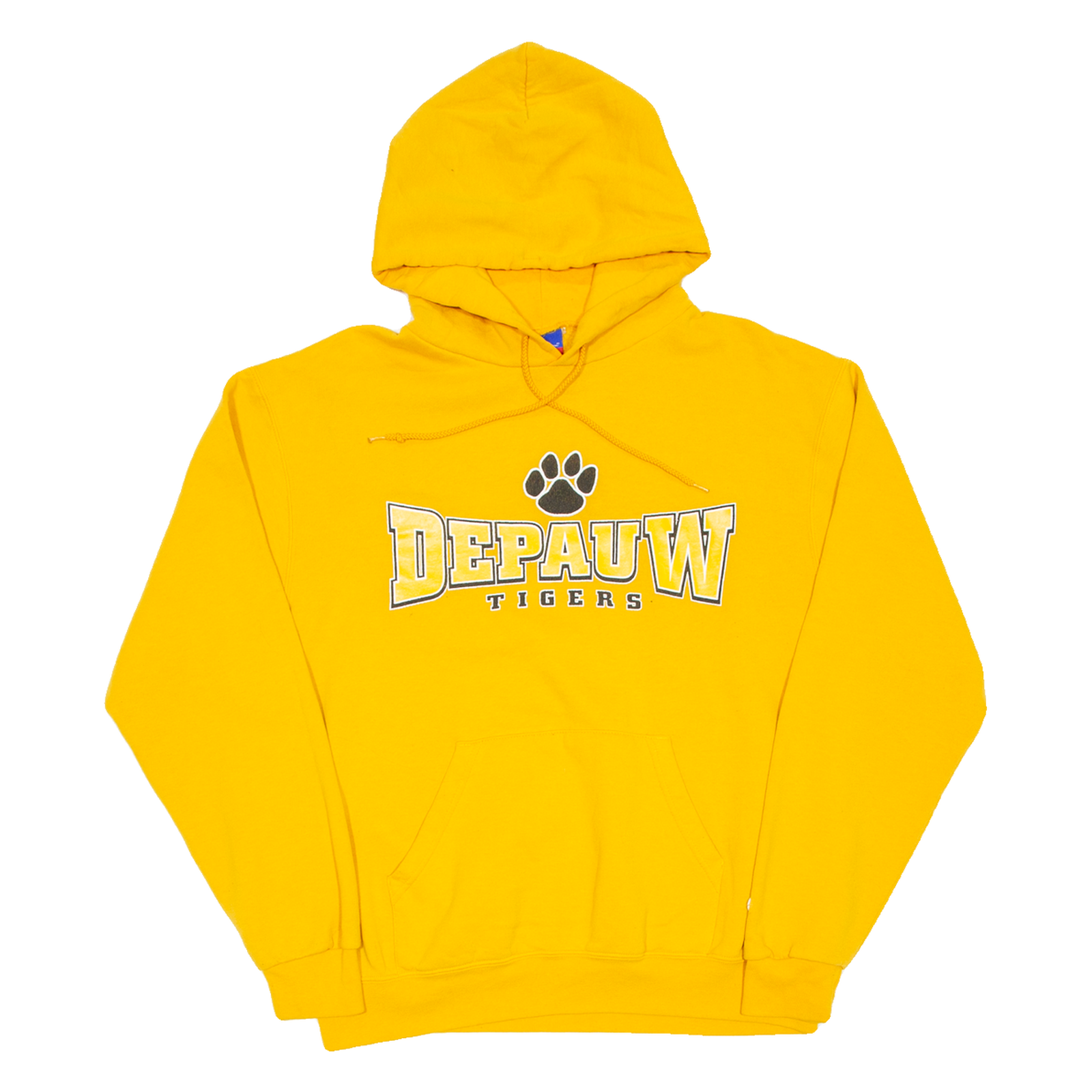 CHAMPION Depauw Tigers Mens Yellow Hoodie USA M Refurbished - N/A refurbished available on Cerqular