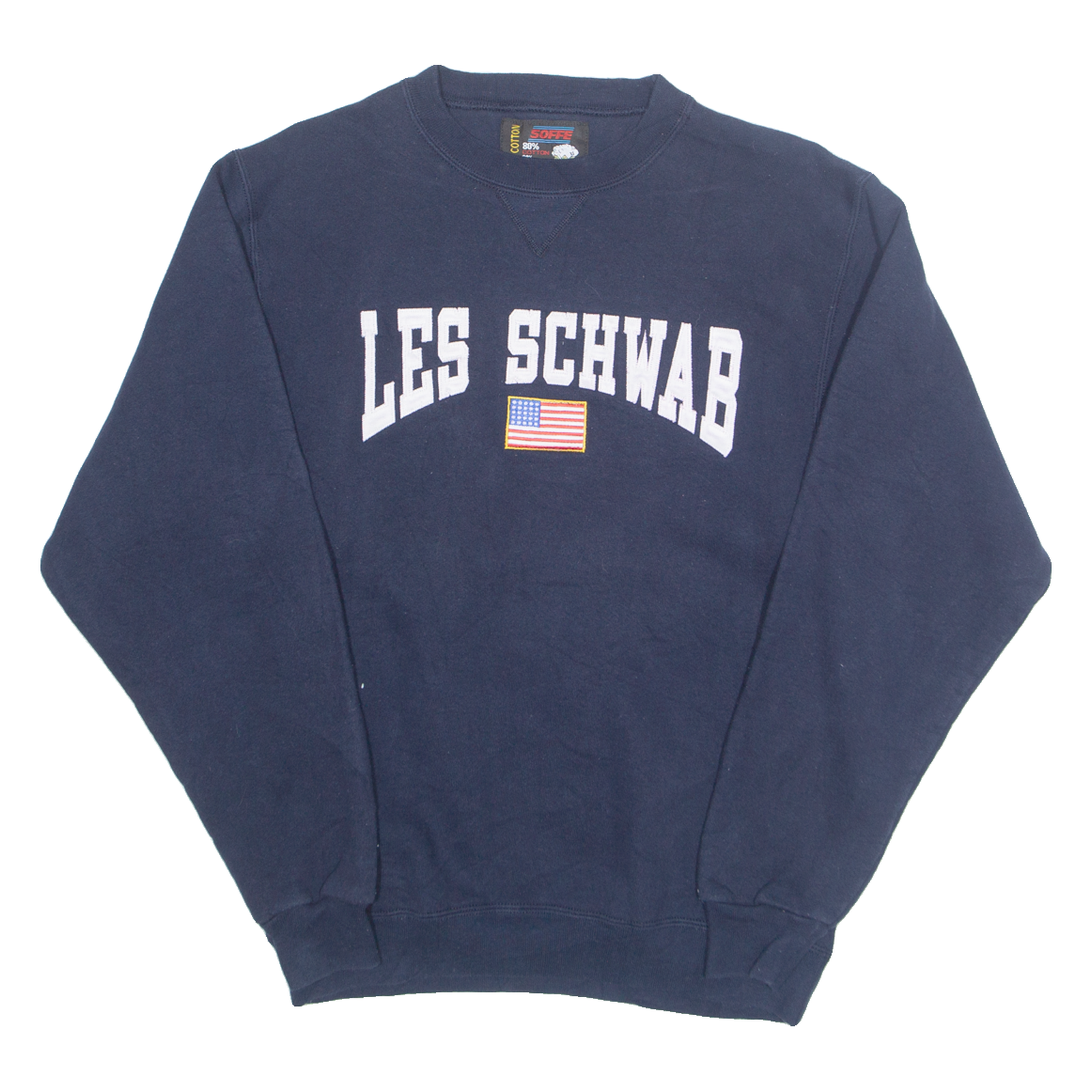 SOFFE Les Schwab Mens Sweatshirt Blue USA S Refurbished - N/A refurbished available on Cerqular