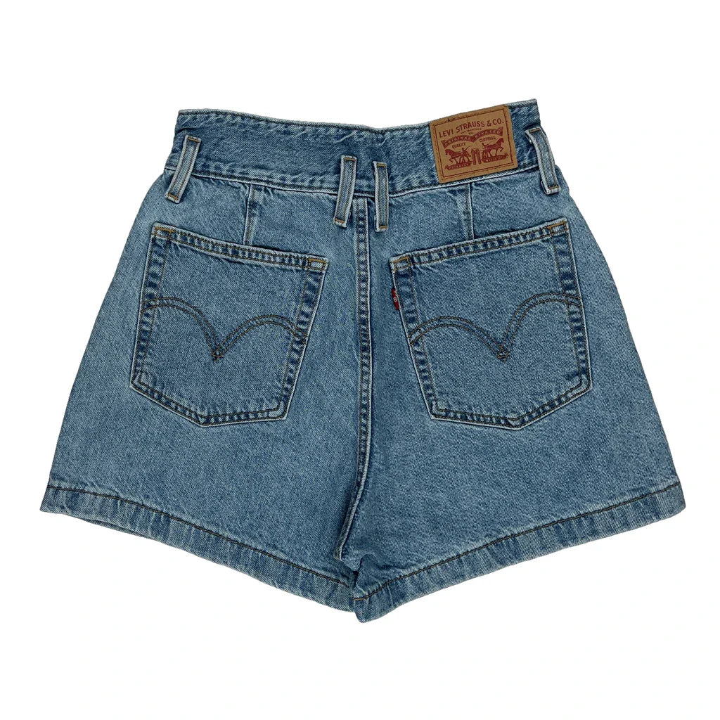 Levis Denim Shorts - 26W UK 8 Blue Cotton Refurbished - Thrifted (note: this is a term often used to describe second- refurbished available on Cerqular