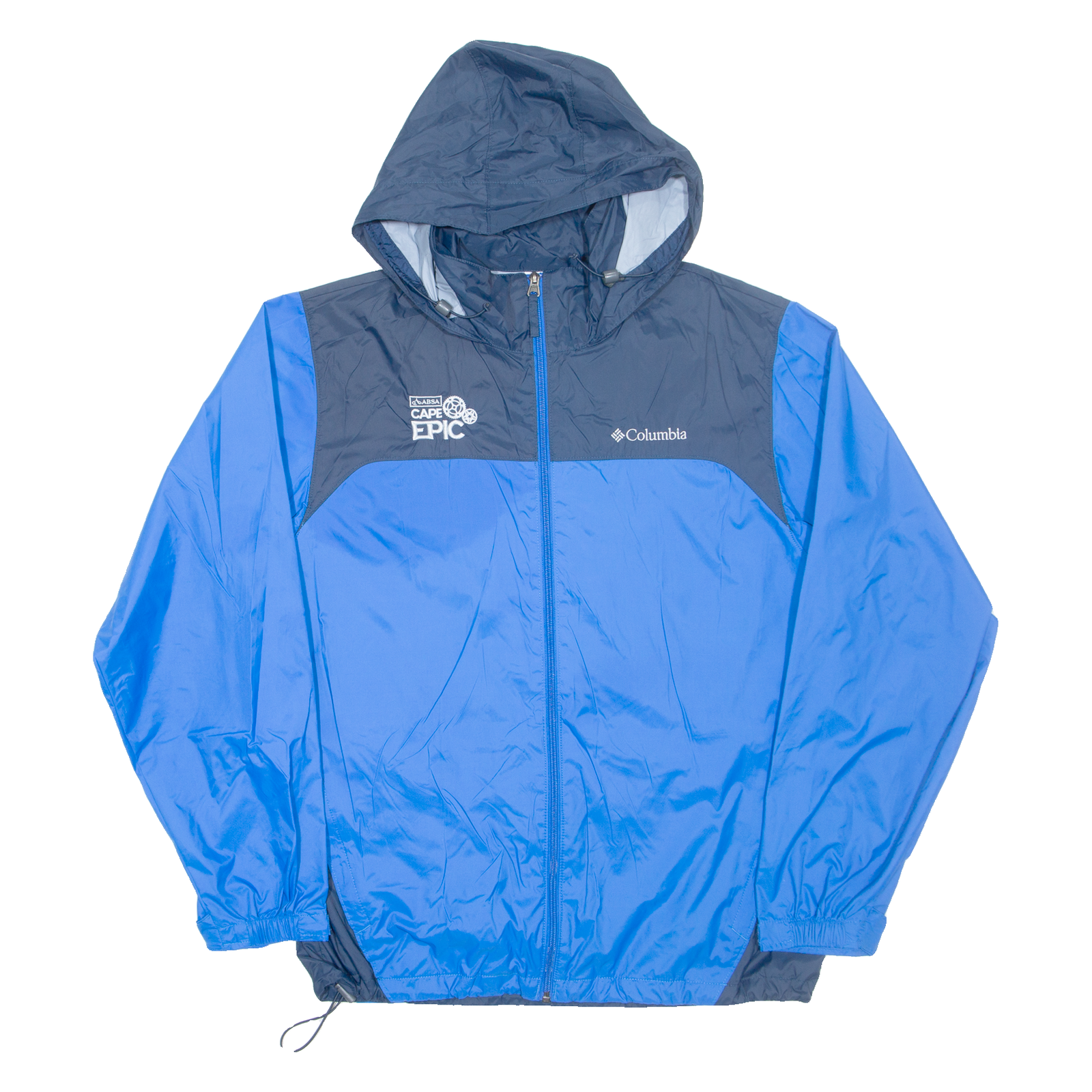 COLUMBIA Cape Epic Mens Rain Jacket Blue Nylon Hooded M Refurbished - N/A refurbished available on Cerqular