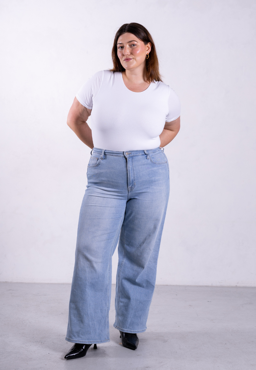 Organic Cotton Crew Bodysuit, White | Size: XXL Refurbished - N/A (Note: It's possible that "Pantee" refurbished available on Cerqular