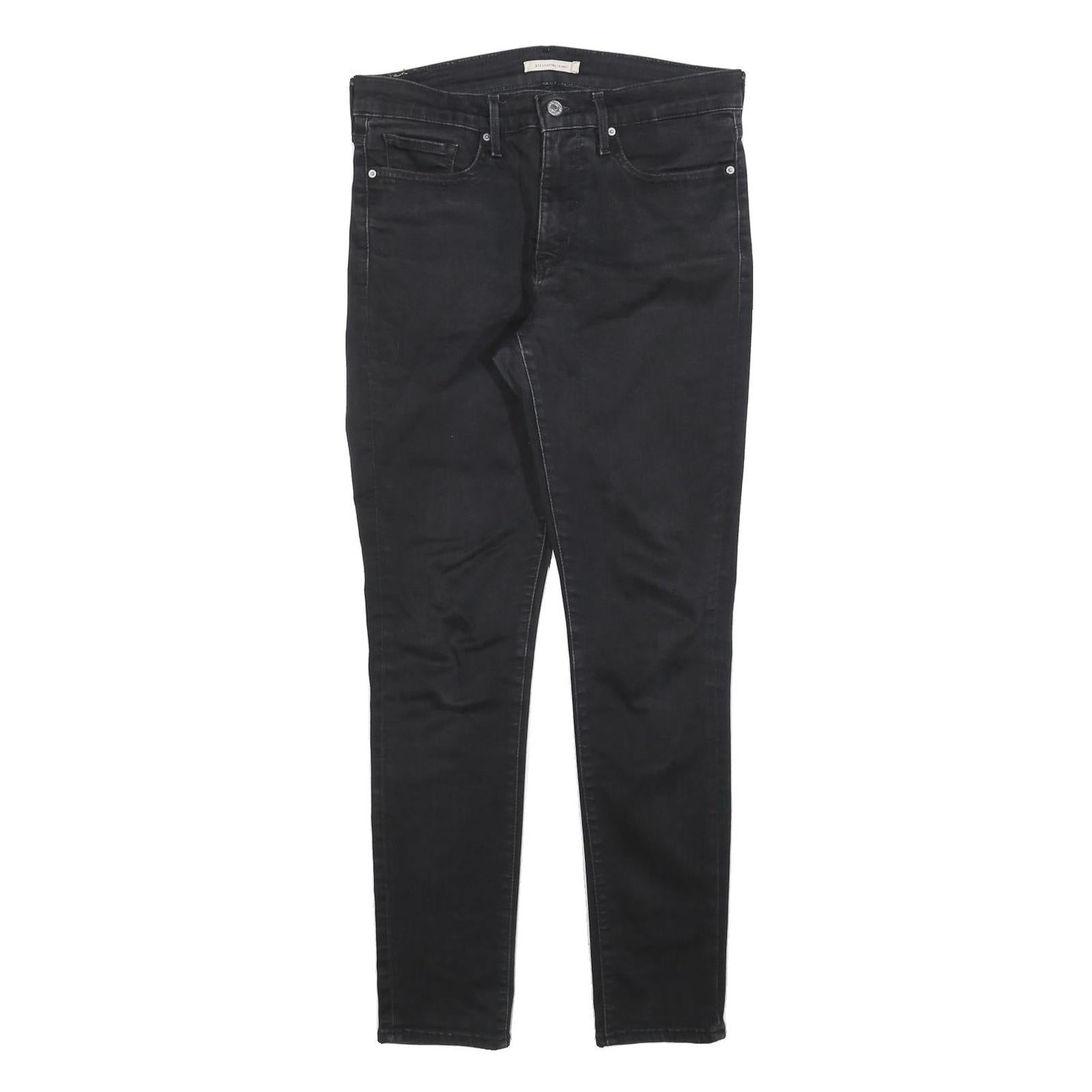 LEVI'S 311 Womens Slim Black Denim Raw W30 L30 Slim Fit Zip Jeans Refurbished - N/A refurbished available on Cerqular