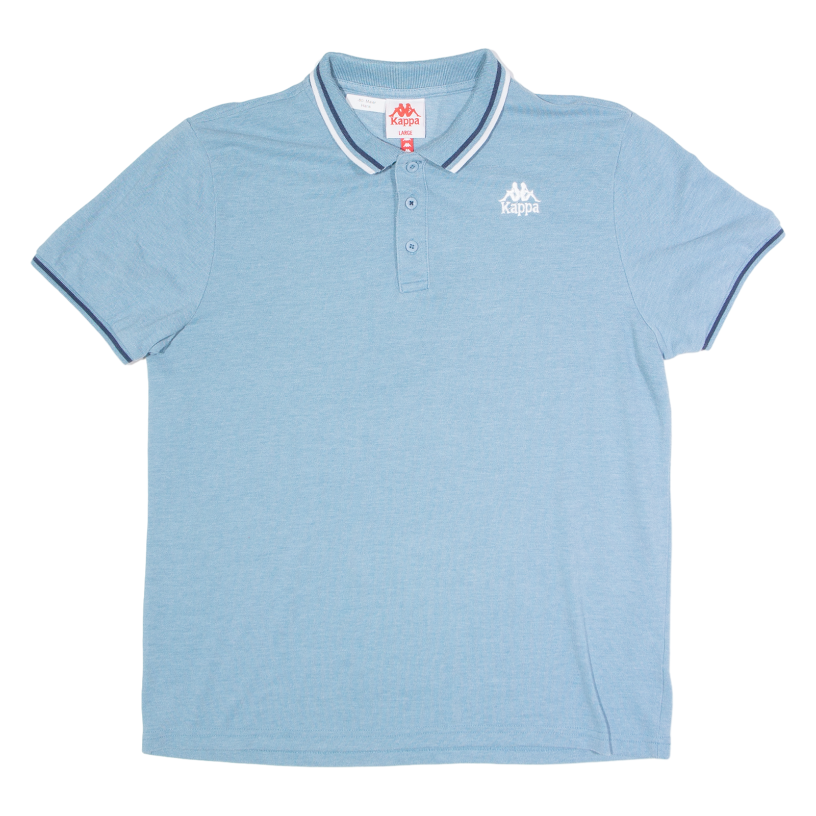 KAPPA Mens Polo Shirt Blue L Refurbished - N/A refurbished available on Cerqular