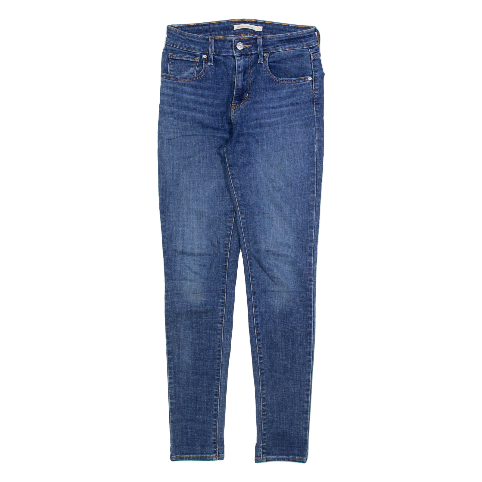 LEVI'S 721 Big E Womens Jeans Blue Slim Skinny W26 L30 Refurbished - N/A refurbished available on Cerqular