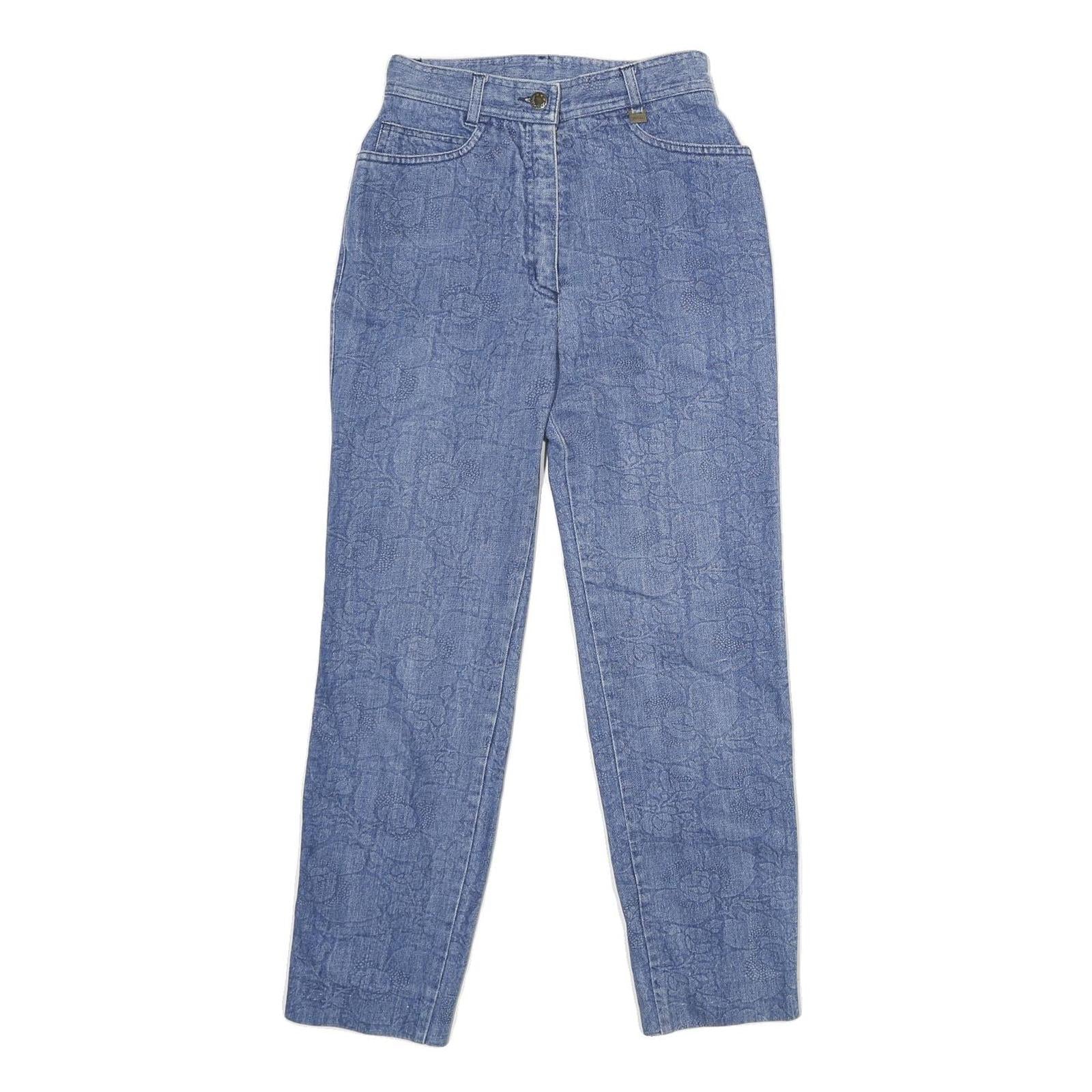 SPOTLIGHT Womens Regular Fit Straight Leg Denim Light W24 L28 Embossed Pattern Refurbished - N/A refurbished available on Cerqular