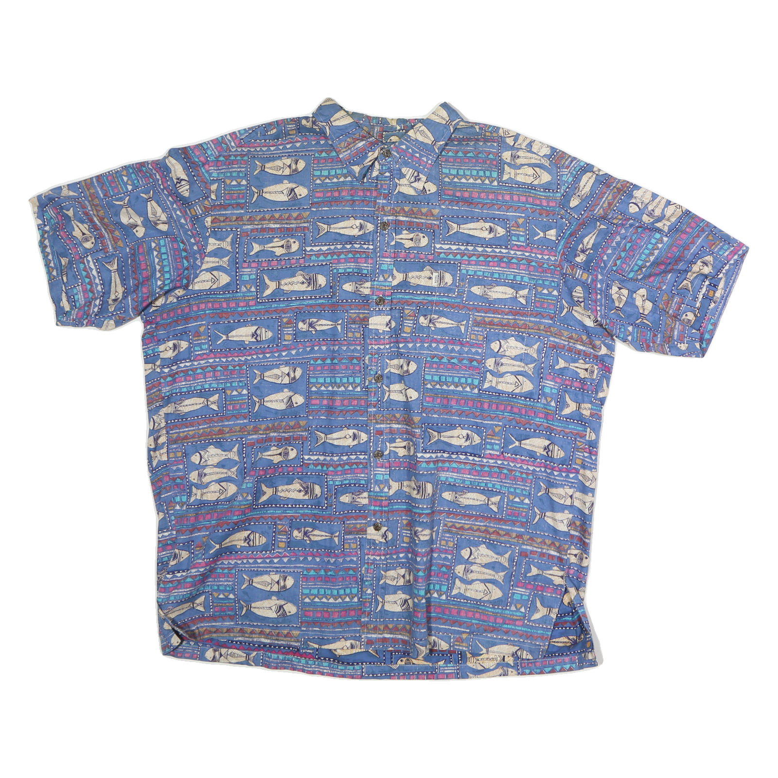 Buy PARADISE BAY Mens Blue Short Sleeve Cotton Shirt M Fish Print Casual Refurbished - $15.59 PARADISE BAY Mens Blue Short Sleeve Cotton Shirt M Fish Print Casual Refurbished - N/A refurbished available on Cerqular