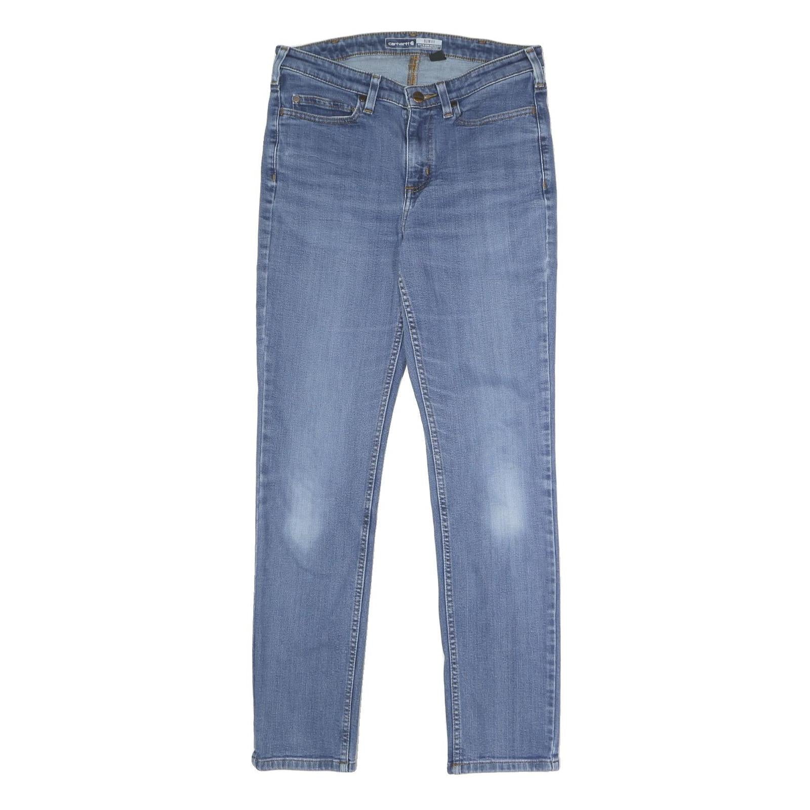 CARHARTT Womens Slim Blue Denim Jeans W30 L30 Comfortable Stretch Zip Closure Refurbished - N/A refurbished available on Cerqular