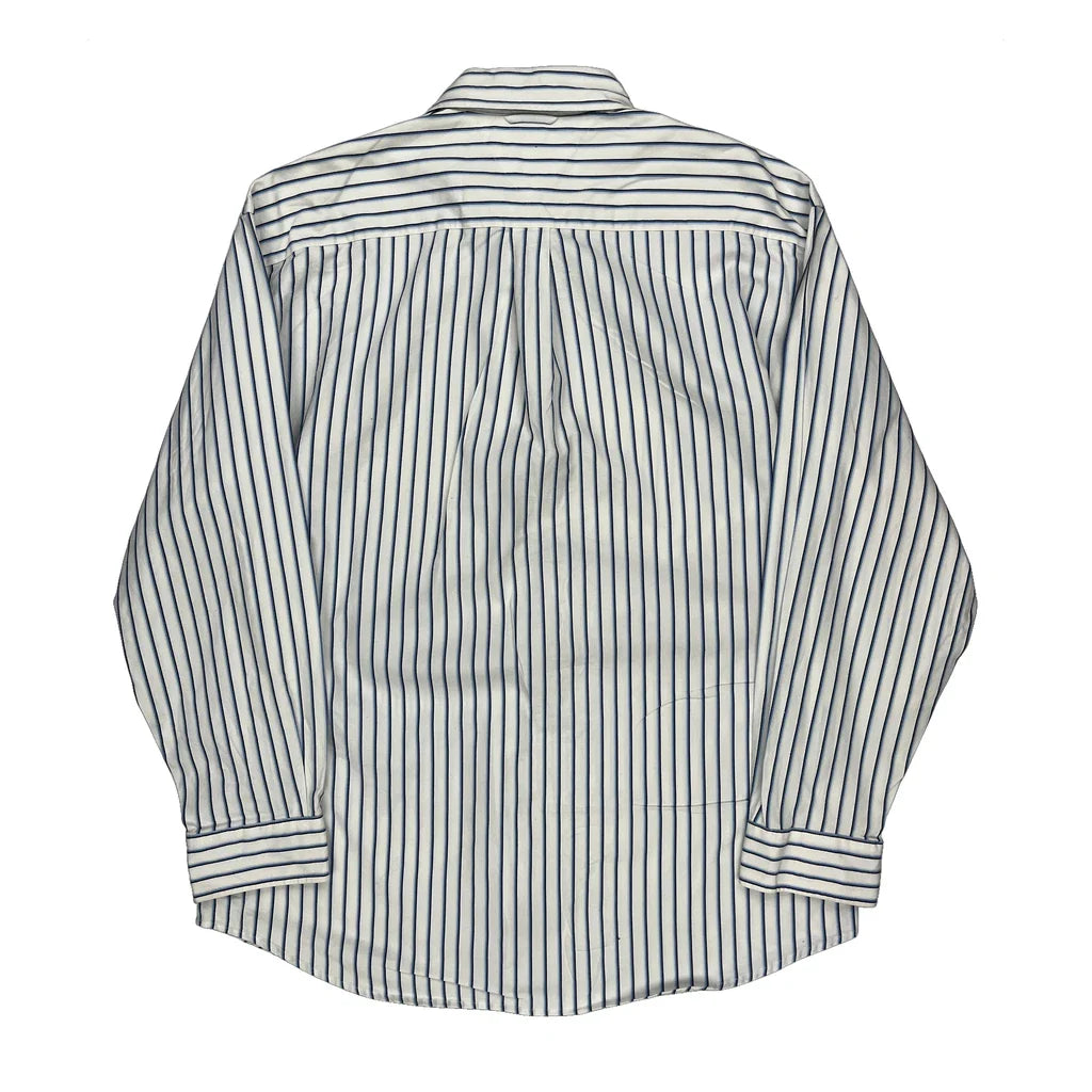Tommy Hilfiger Striped Shirt - XL Blue Cotton Refurbished - Thrifted (note: this is a term often used to describe second- refurbished available on Cerqular