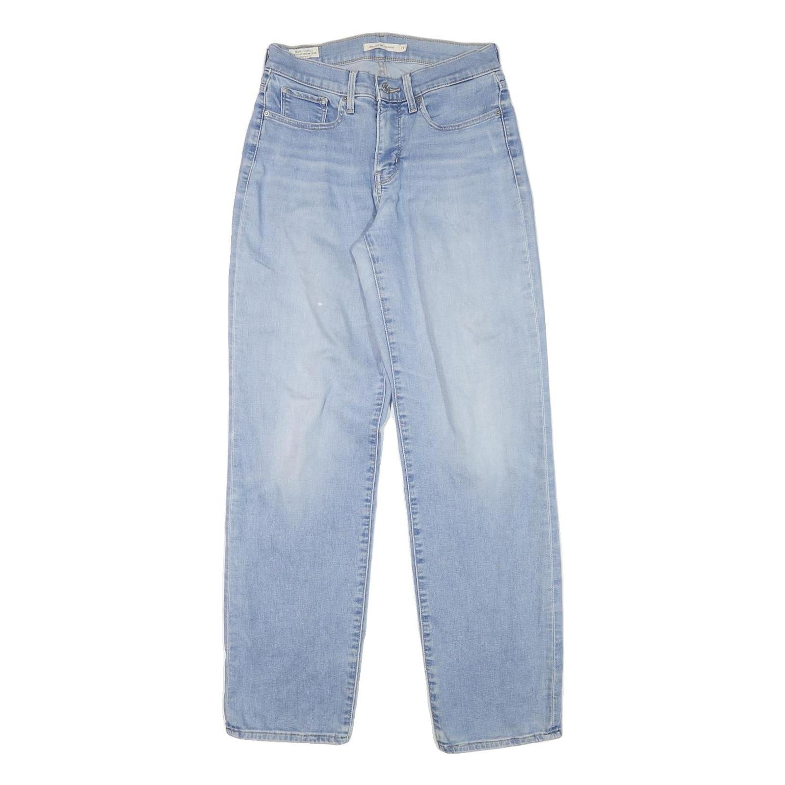 LEVI'S 314 Womens Jeans Blue Regular Straight Denim Light W26 L30 Classic Fit Refurbished - N/A refurbished available on Cerqular