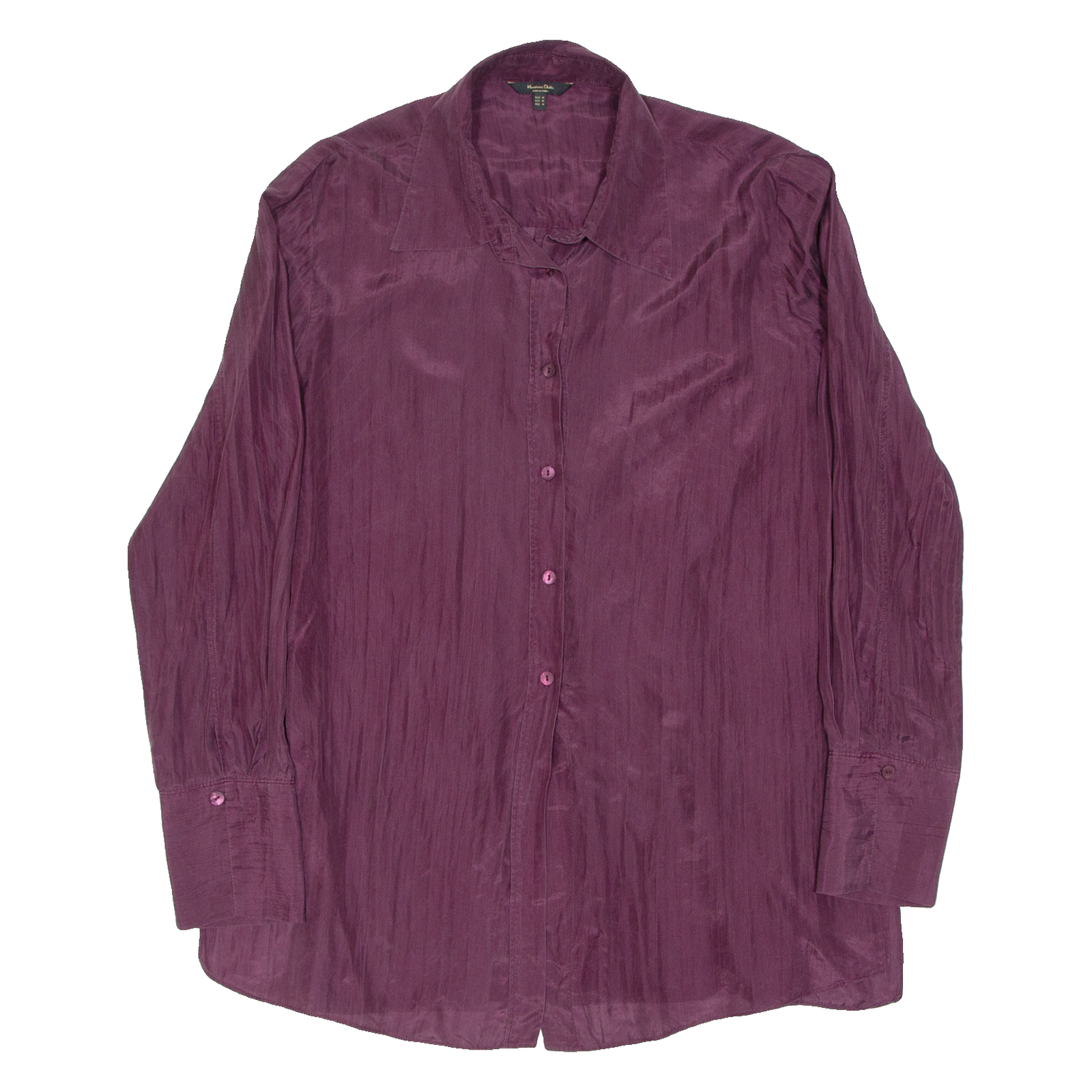MASSIMO DUTTI Womens Plain Shirt Purple Long Sleeve M Refurbished - N/A refurbished available on Cerqular