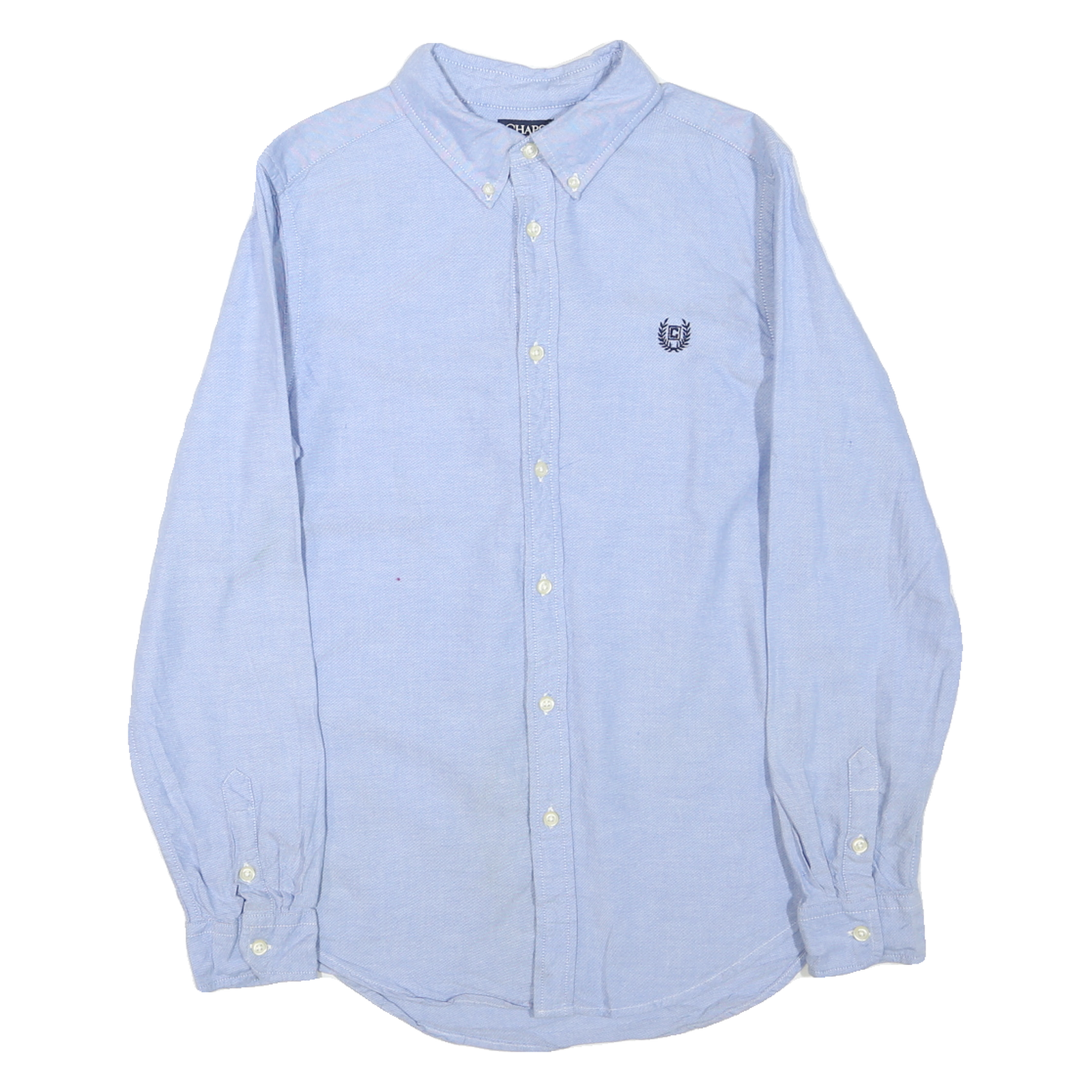 CHAPS Mens Blue Plain Shirt XL Button Down Collar Long Sleeve Cotton Blend Refurbished - N/A refurbished available on Cerqular