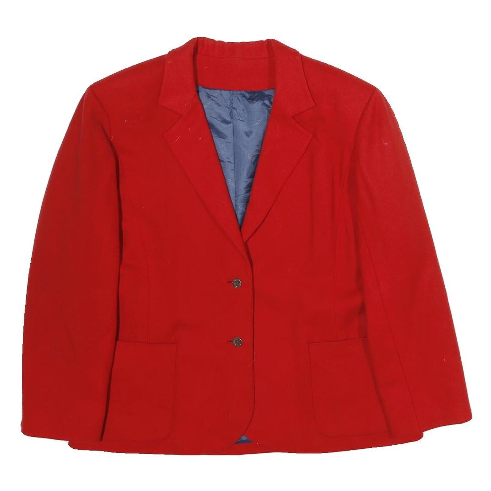 PENDLETON Womens Red Wool Classic Jacket L Button Closure Plain Elegant Stylish Refurbished - N/A refurbished available on Cerqular