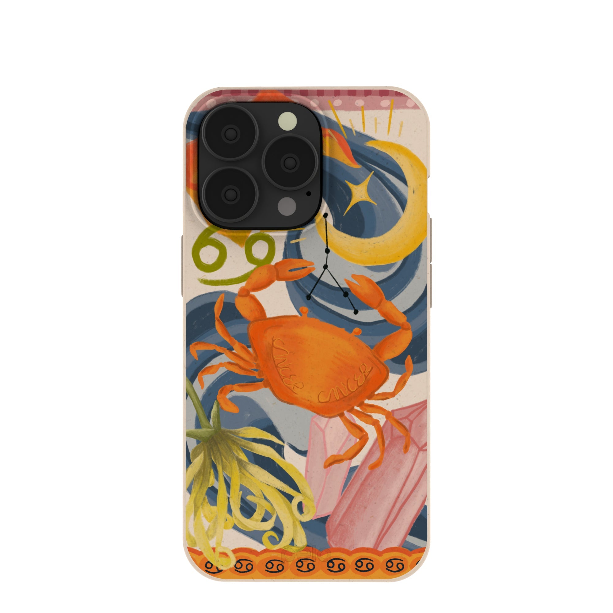 Seashell Cancer Crab iPhone 13 Pro Case Refurbished - Pela Case refurbished available on Cerqular