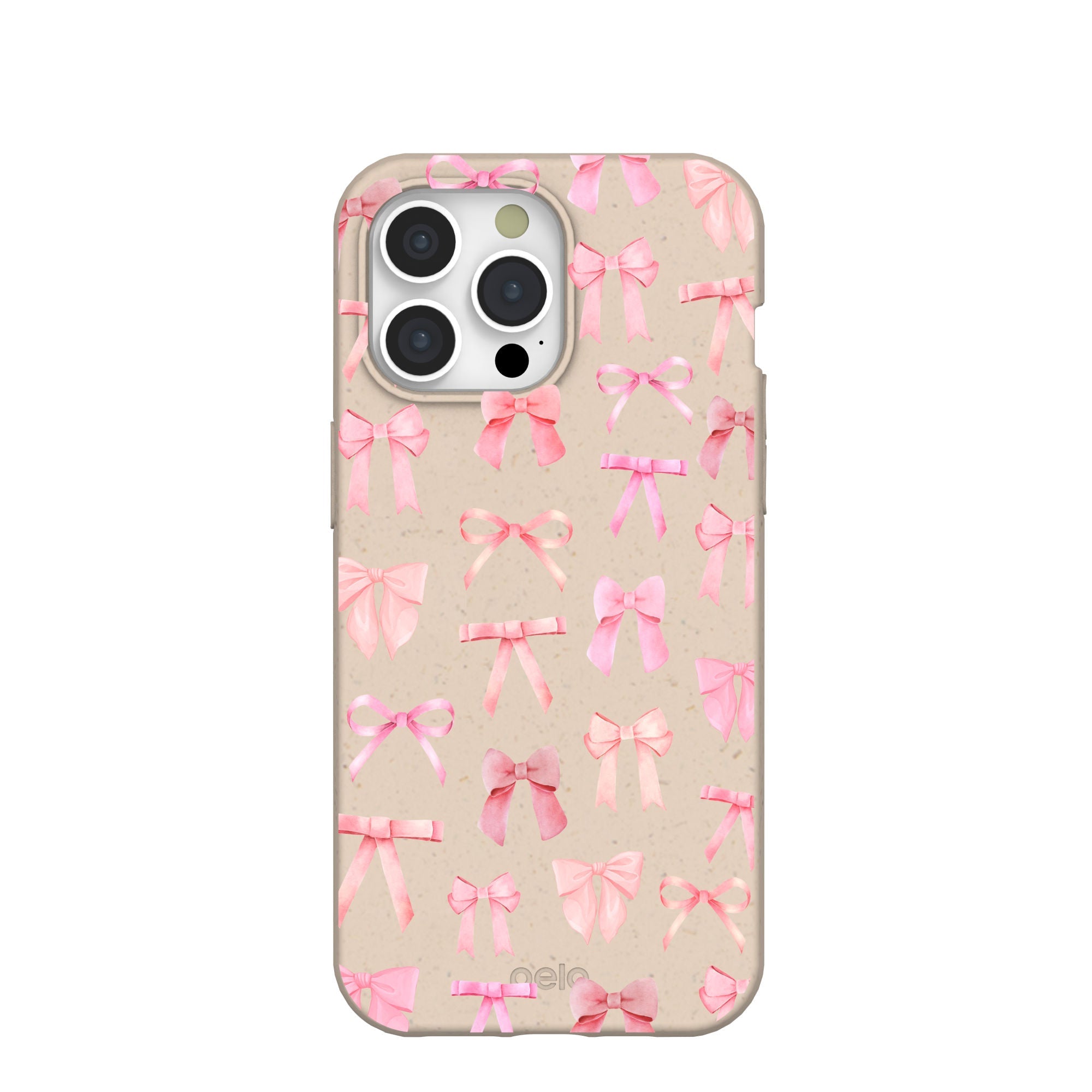 Seashell Rosy Bows iPhone 15 Pro Max Case Refurbished - Pela Case refurbished available on Cerqular