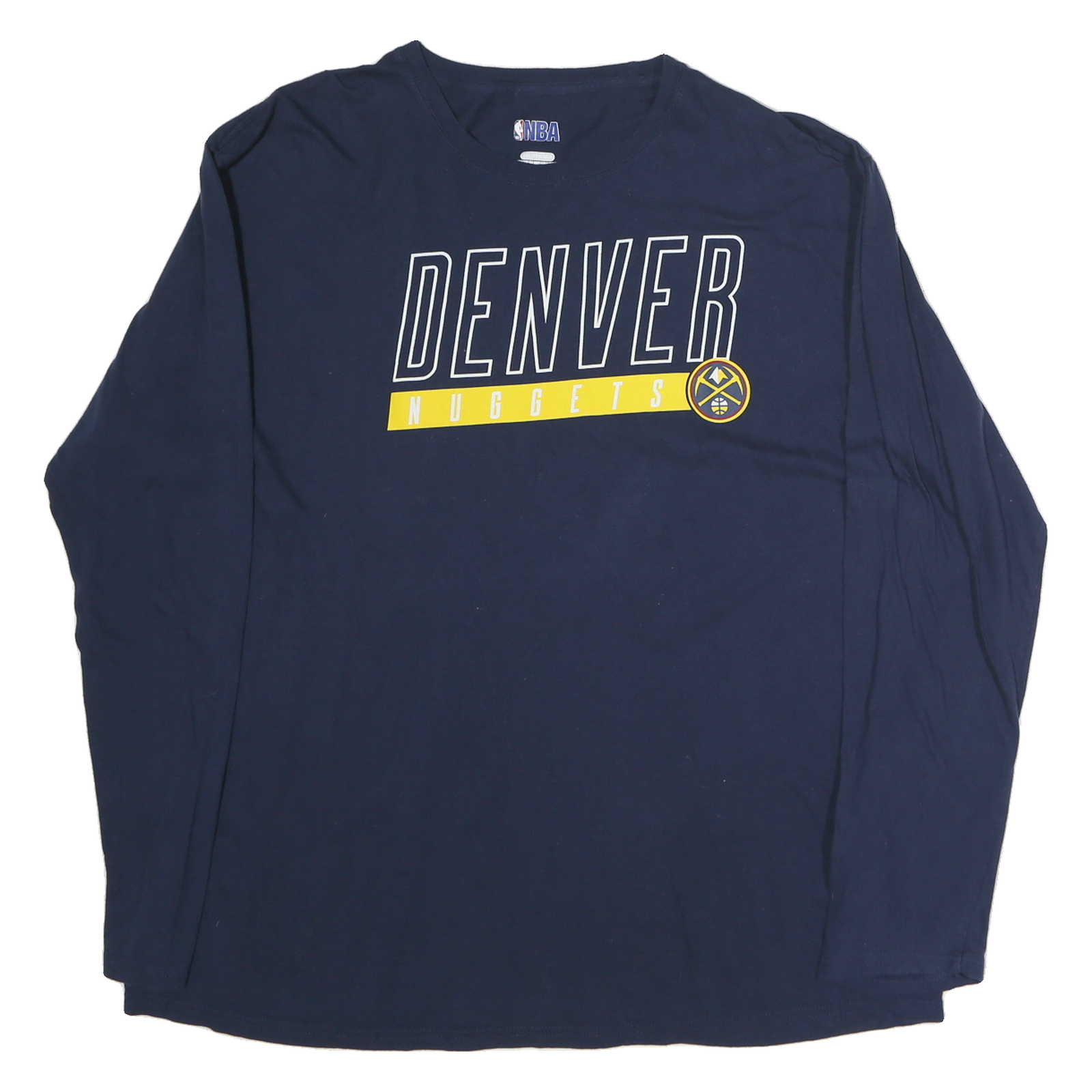 NBA Mens Blue Denver Nuggets Long Sleeve Crew Neck Cotton T-Shirt 2XL Refurbished - N/A refurbished available on Cerqular