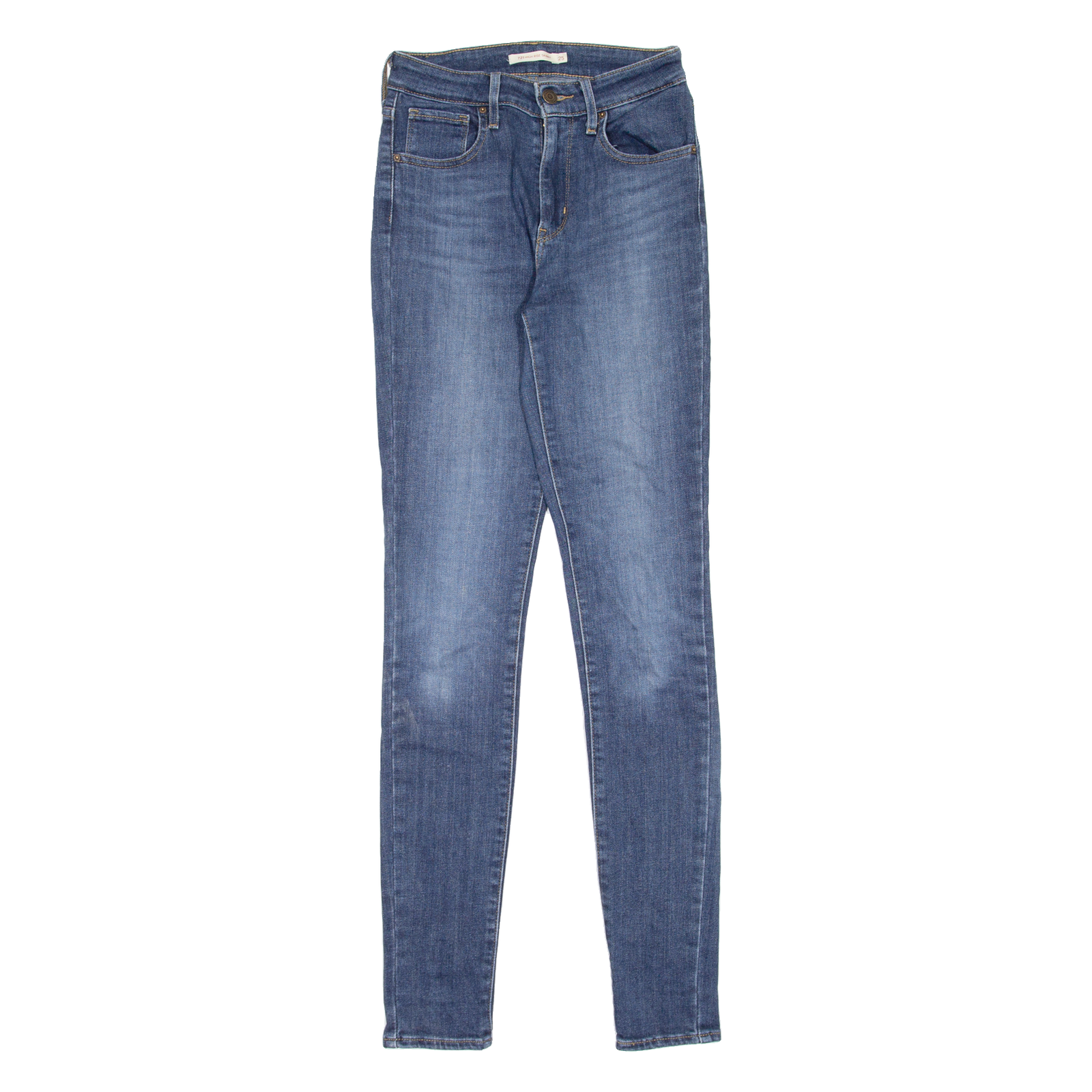 LEVI'S 721 High Rise Womens Jeans Blue Slim Skinny Stone Wash W25 L32 Refurbished - N/A refurbished available on Cerqular
