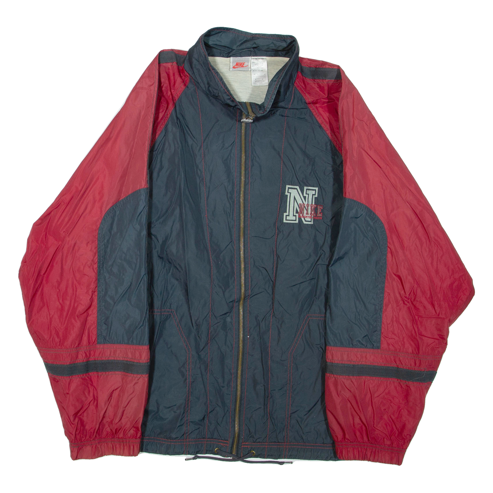 NIKE Mens Track Jacket Red Colourblock M Refurbished - N/A refurbished available on Cerqular